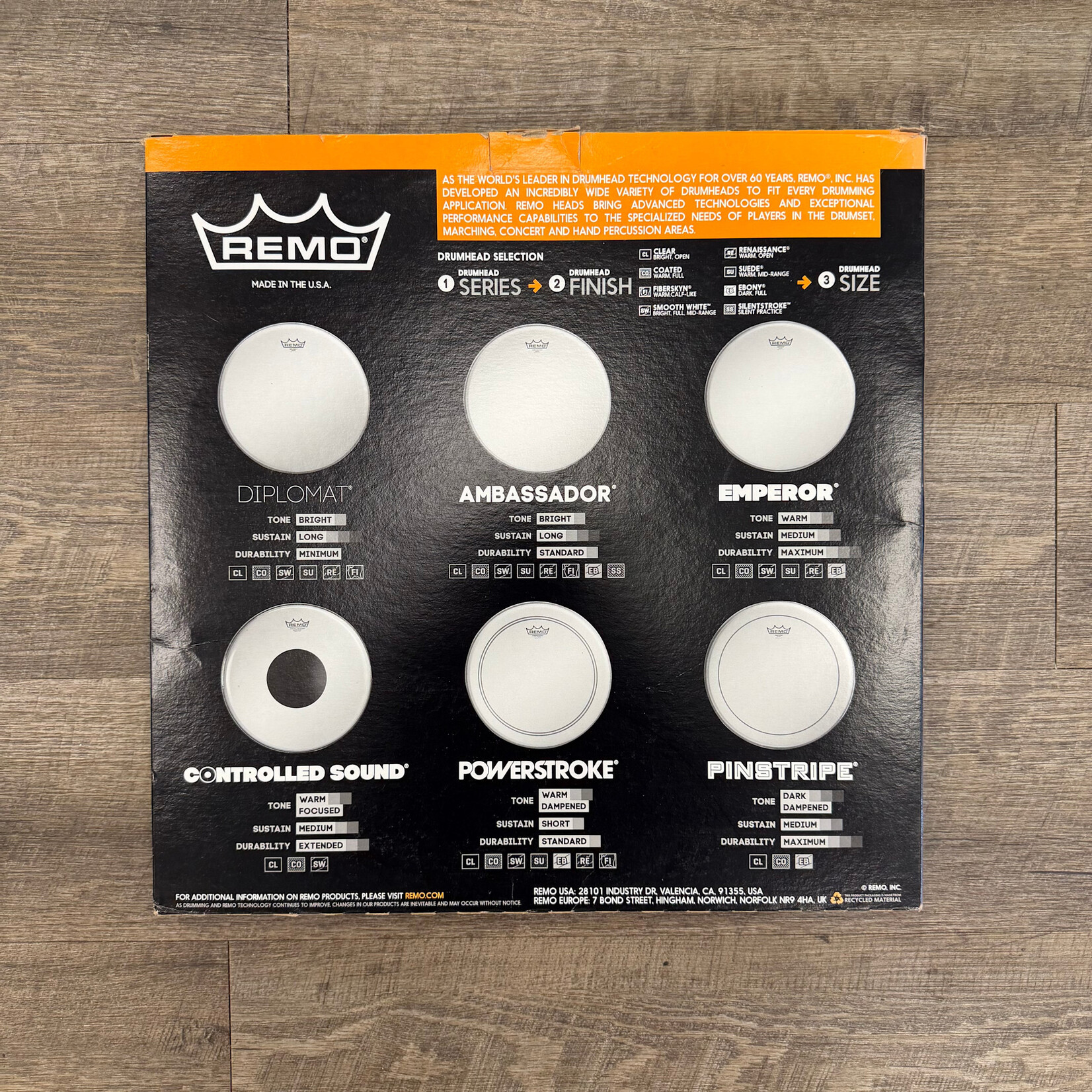 Remo NOS Remo Ambassador Coated Bass Drumhead, 16" BR-1116-00