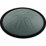Meinl Meinl 10" Compact Steel Tongue Drum, B Minor, 8 Notes, 432 Hz, Dark Green - CSTD1DG