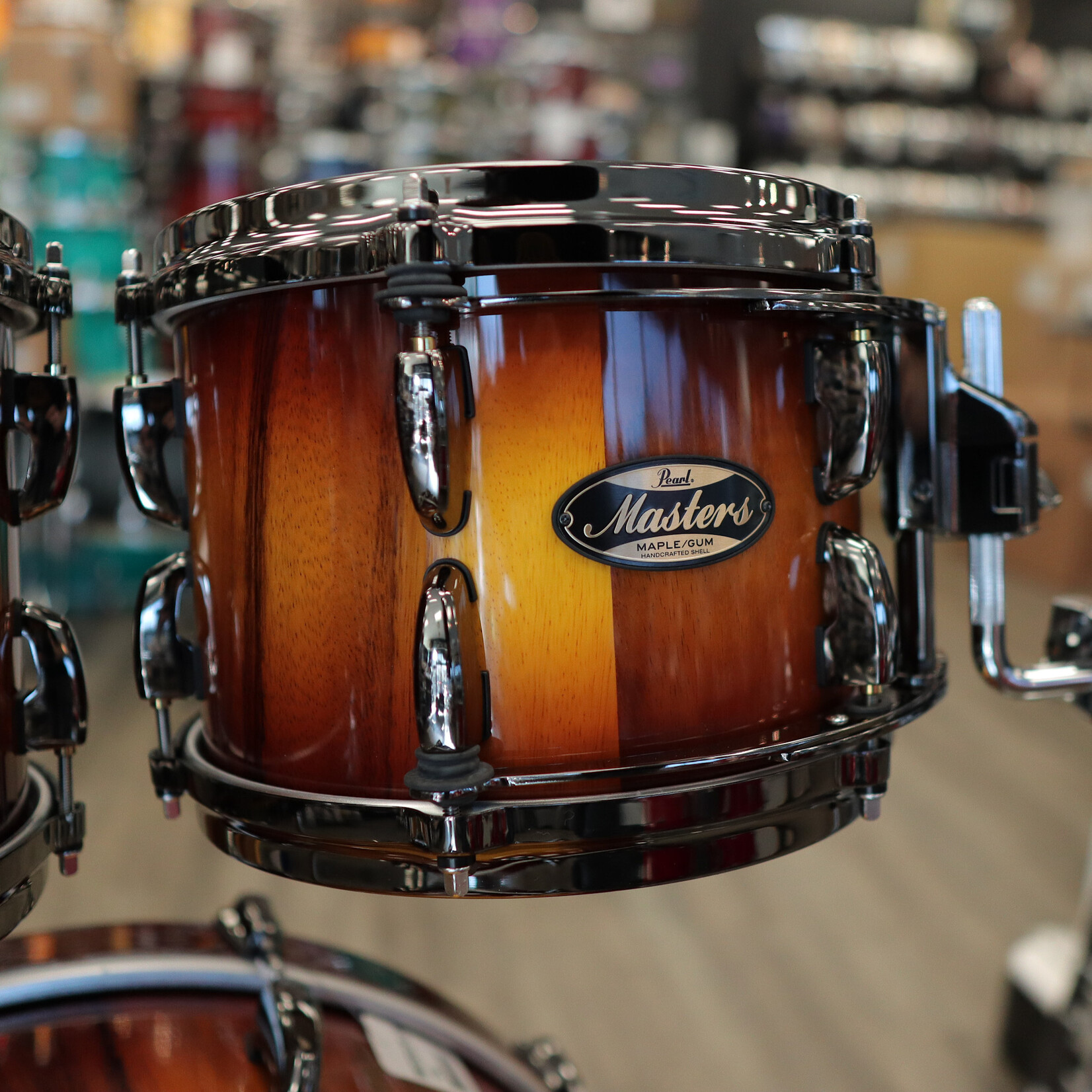 Pearl Pearl Limited Edition Masters Maple/Gum 4-Piece Shell Pack 10/12/16/22 (Gloss HoneyBurst over Brazilian Saman)