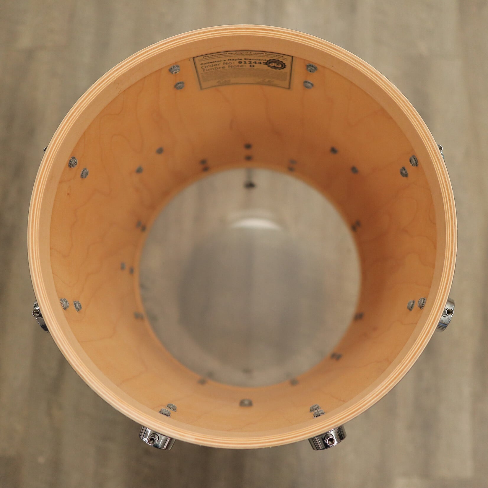 DW Pre-Owned DW Collector's Series Maple Standard 14" Floor Tom (Twisted Blue Oyster)