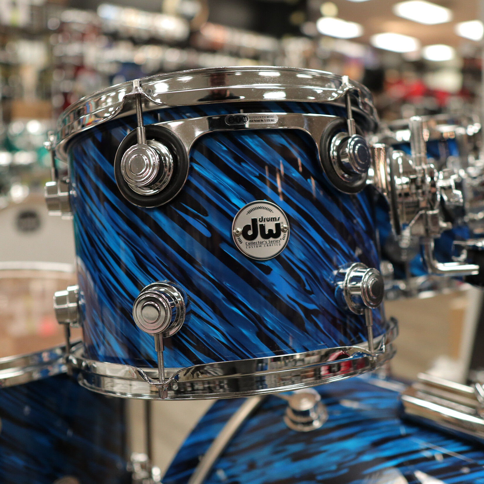 DW Pre-Owned DW Collector's Series 4-Piece Maple Shell Pack 10/12/16/22 (Twisted Blue Oyster)
