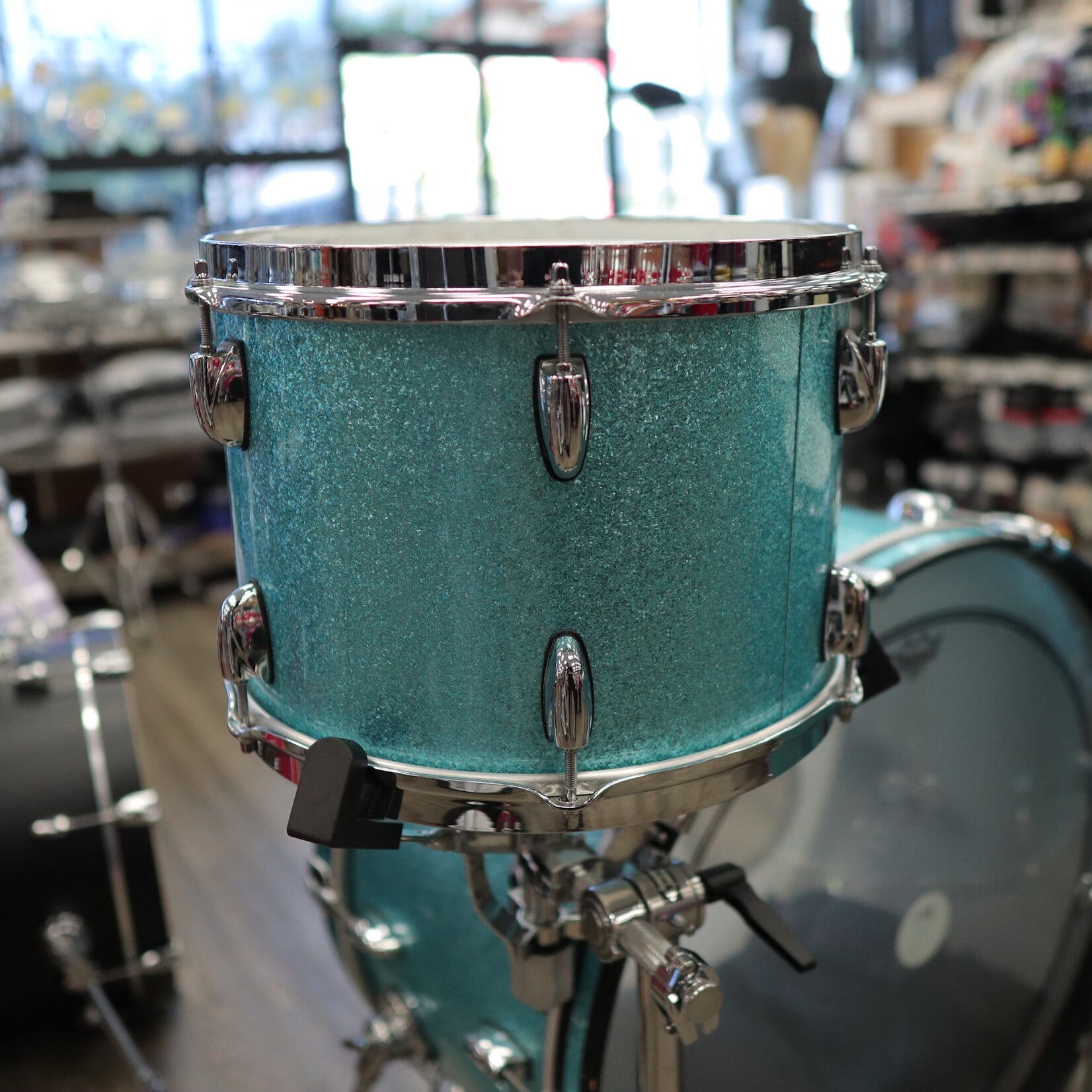 Gretsch Pre-Owned Gretsch Brooklyn 4-Piece Shell Pack 13/16/18/26 (Turquoise Sparkle)