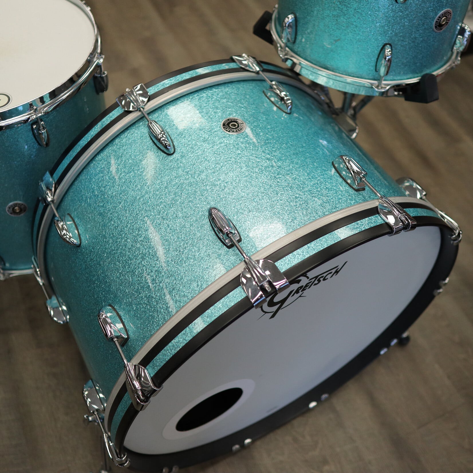 Gretsch Pre-Owned Gretsch Brooklyn 4-Piece Shell Pack 13/16/18/26 (Turquoise Sparkle)