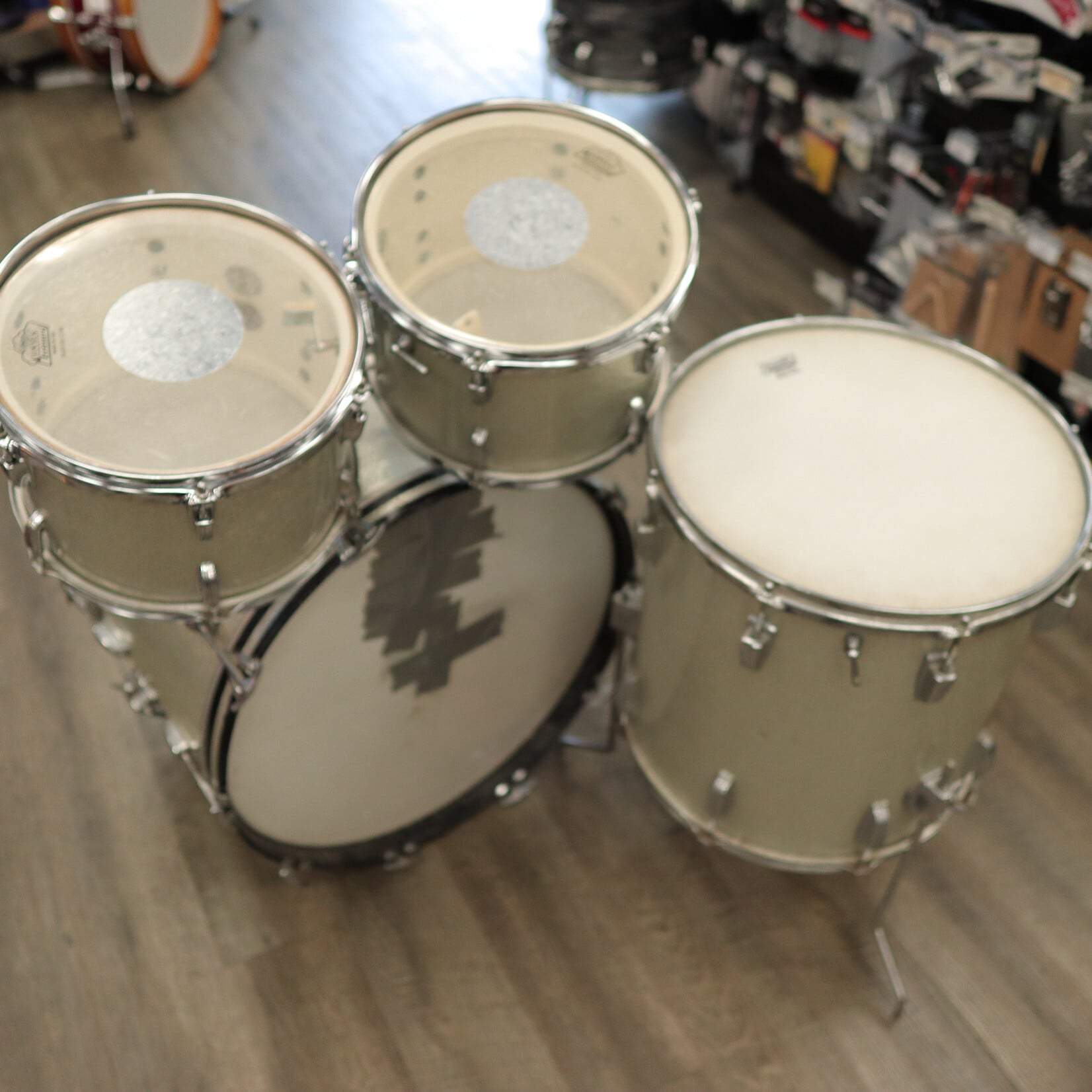Ludwig Vintage 60s Ludwig Hollywood 4-PC Shell Pack 12/12/16/22 (Silver Sparkle)