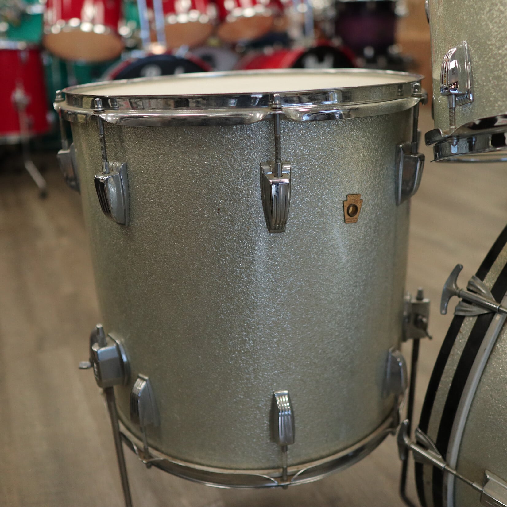 Ludwig Vintage 60s Ludwig Hollywood 4-PC Shell Pack 12/12/16/22 (Silver Sparkle)