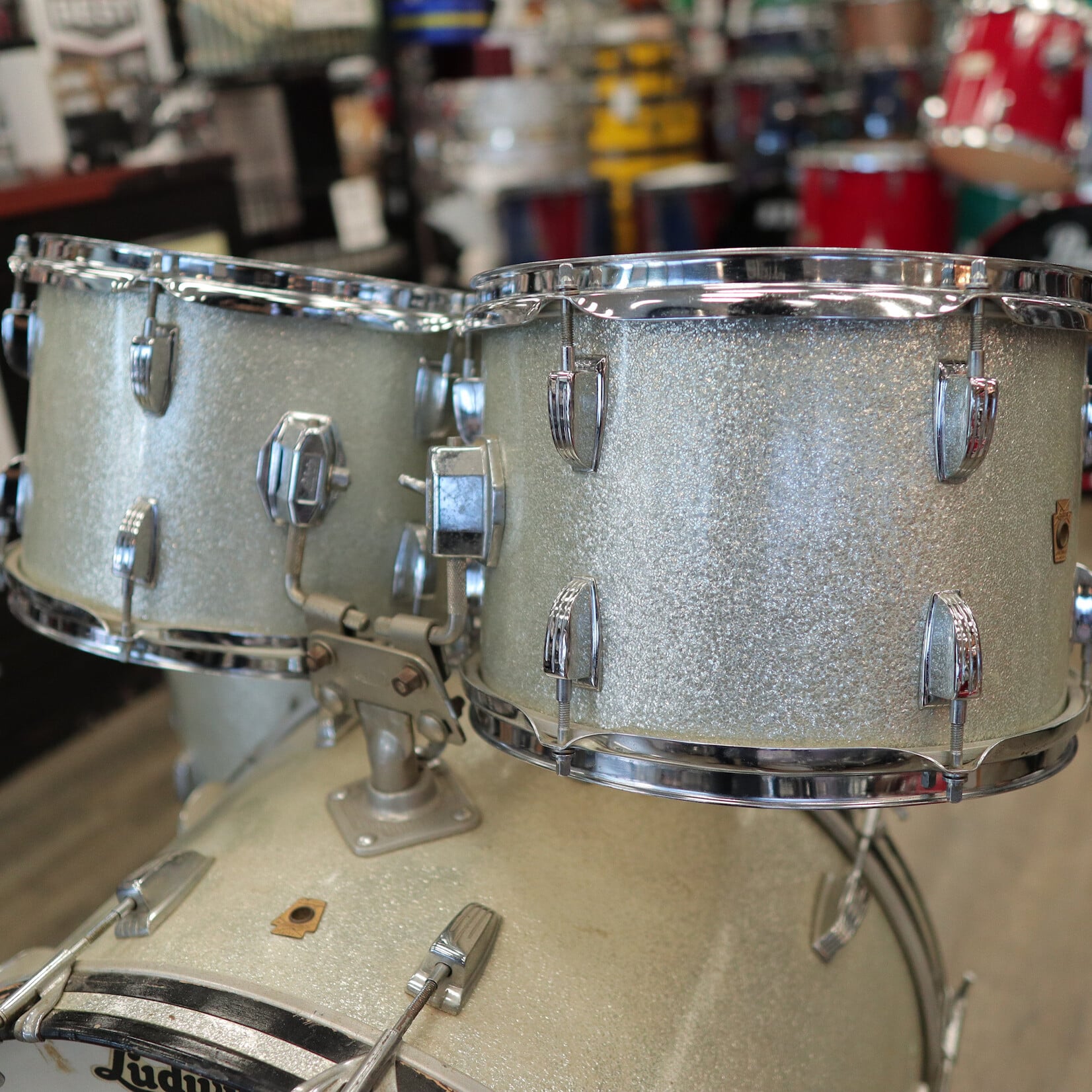 Ludwig Vintage 60s Ludwig Hollywood 4-PC Shell Pack 12/12/16/22 (Silver Sparkle)