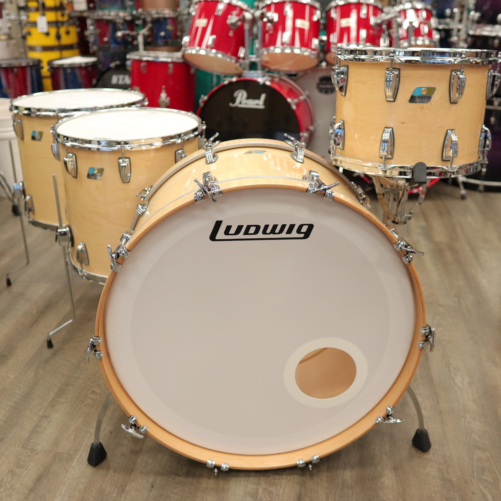Ludwig Pre-Owned Ludwig Legacy Classic Exotic 4-PC Shell Pack 14/16/18/26 (Natural Gloss)