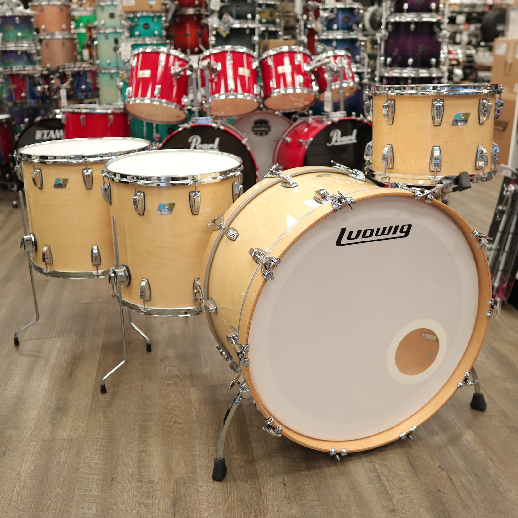 Ludwig Pre-Owned Ludwig Legacy Classic Exotic 4-PC Shell Pack 14/16/18/26 (Natural Gloss)