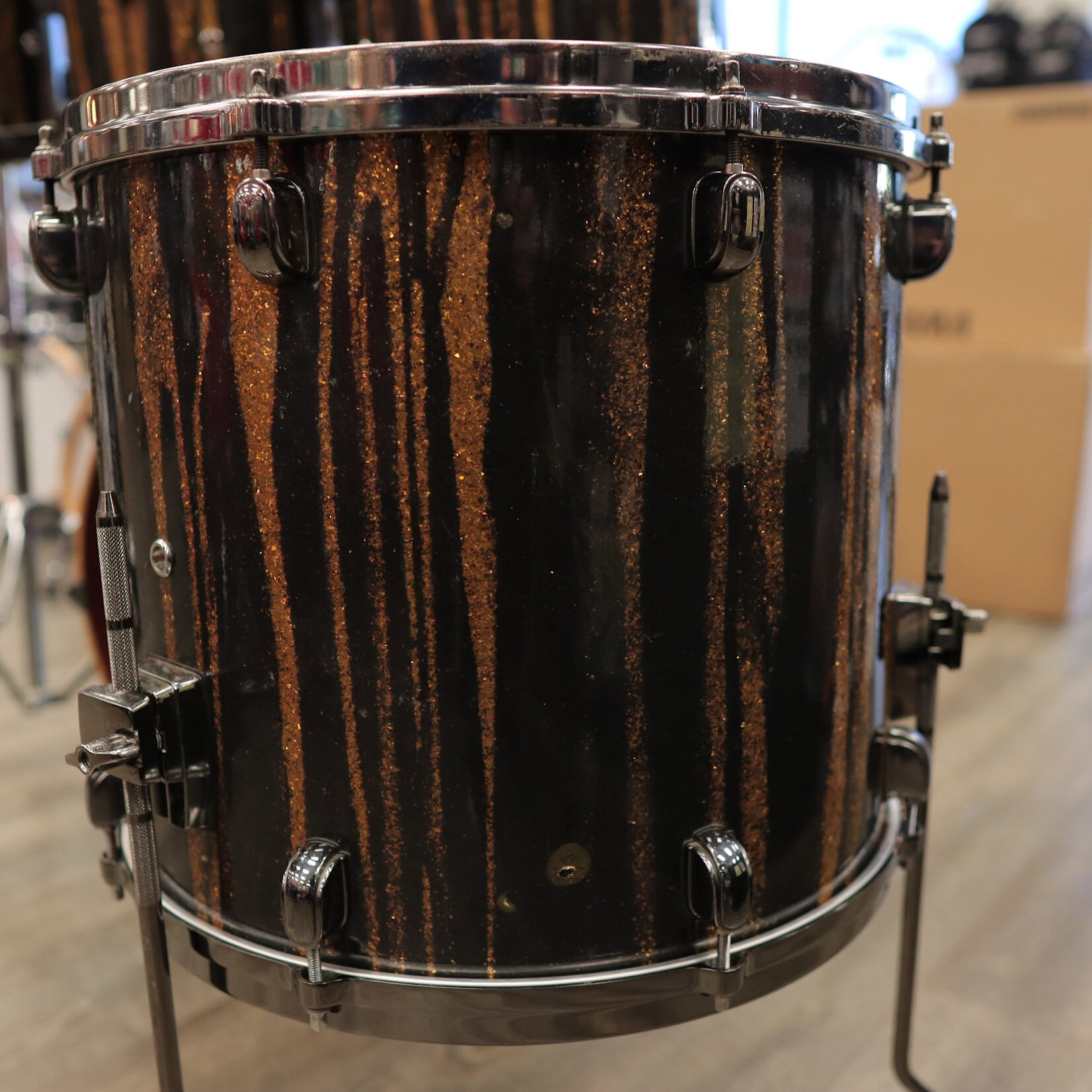 Tama Pre-Owned Tama Starclassic Birch/ Bubinga 5-Piece Shell Pack 8/10/12/16/22 (Yellowed "Black Clouds Silver Linings" Wrap)