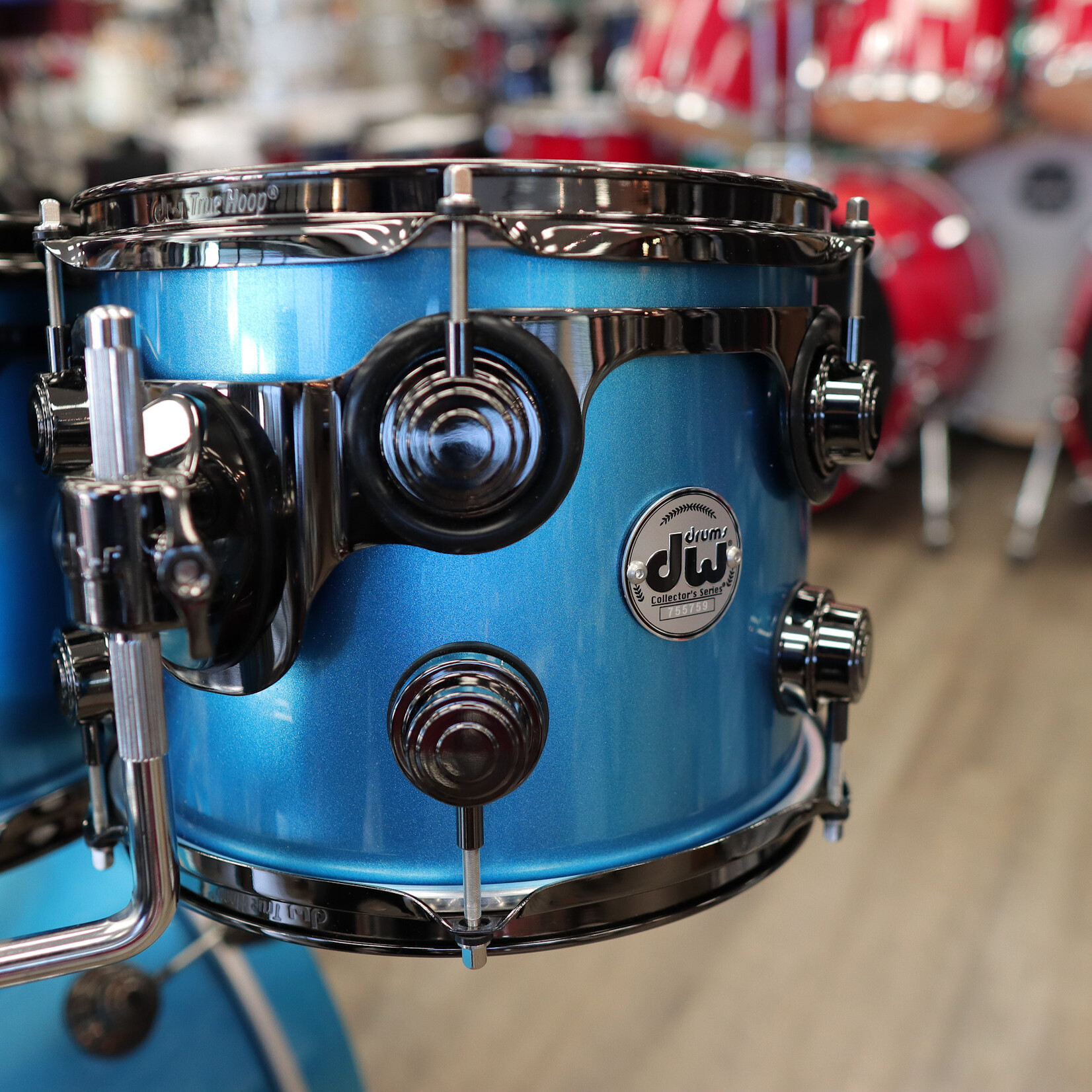 DW DW Collector's Series "SSC" Maple 5-PC Shell Pack 22/10/12/14/16 (Solid Blue Metallic Lacquer w/ Black Nickel Hardware)