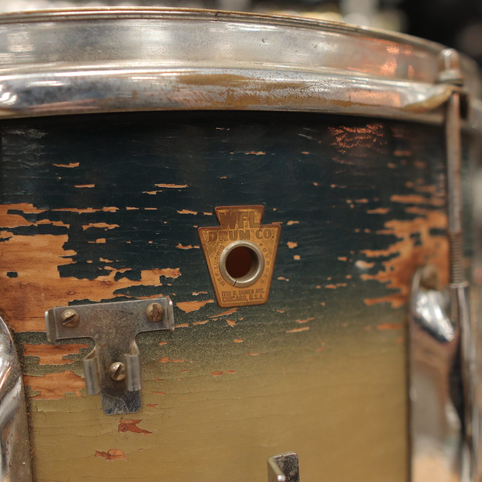 WFL Vintage WFL 10x15" Marching Zephyr Lug Snare Drum (Duco)