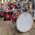 DW Pre-Owned DW Design Series 4-Piece Shell Pack 10/12/16/22 (Tobacco Burst Gloss Lacquer)