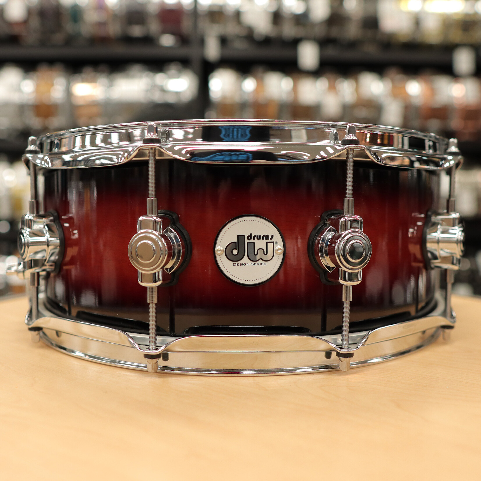 DW Pre-Owned DW Design Series 5.5x14" Snare Drum (Tobacco Burst Gloss Lacquer)