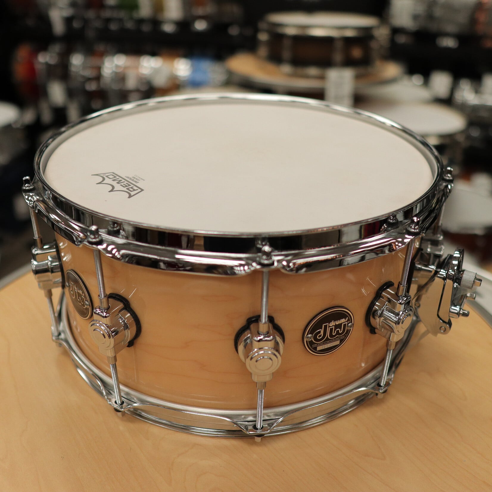 DW Pre-Owned DW Performance Series 6.5x14" Maple Snare Drum (Natural Gloss Lacquer) DPLHM6514SCX300
