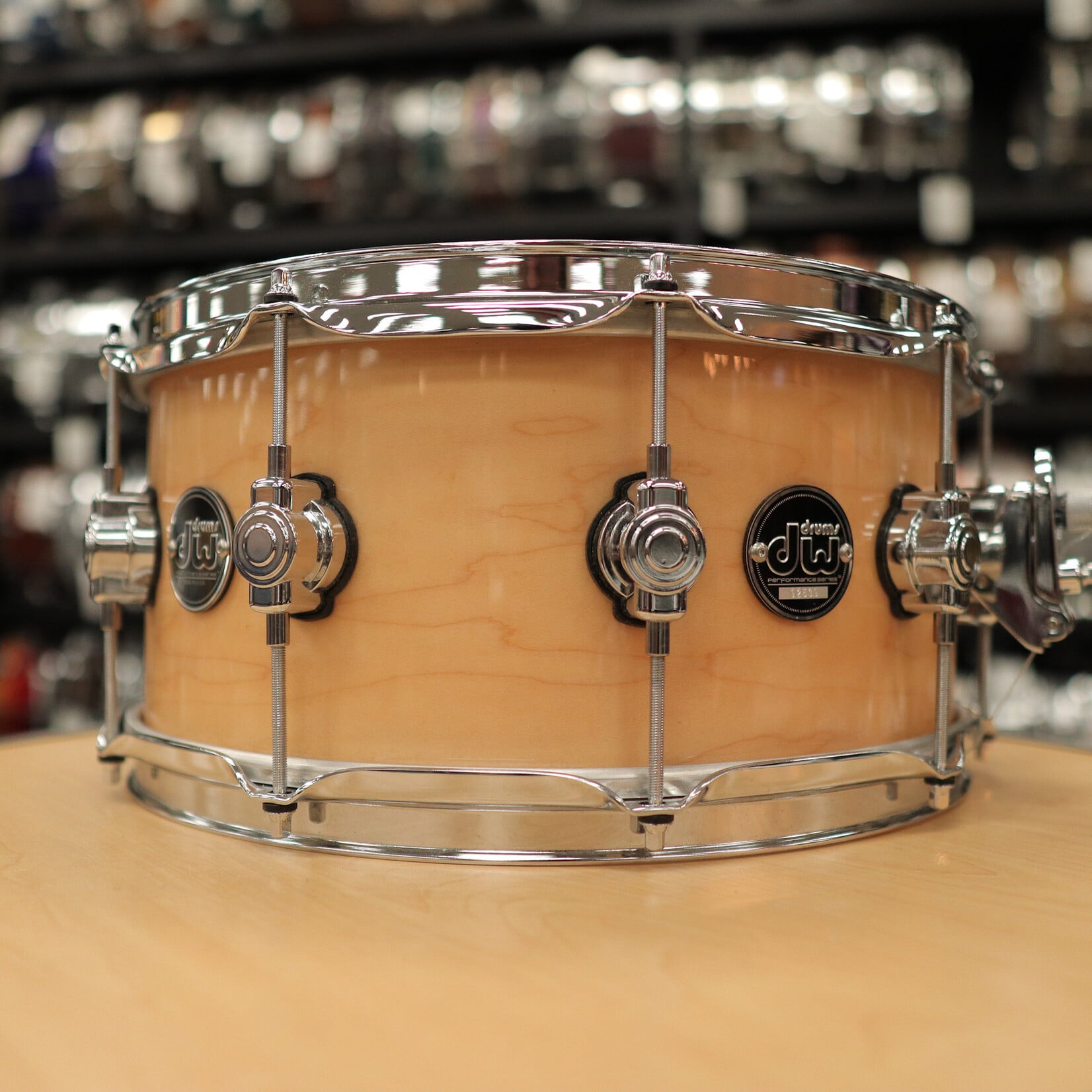 DW Pre-Owned DW Performance Series 6.5x14" Maple Snare Drum (Natural Gloss Lacquer) DPLHM6514SCX300