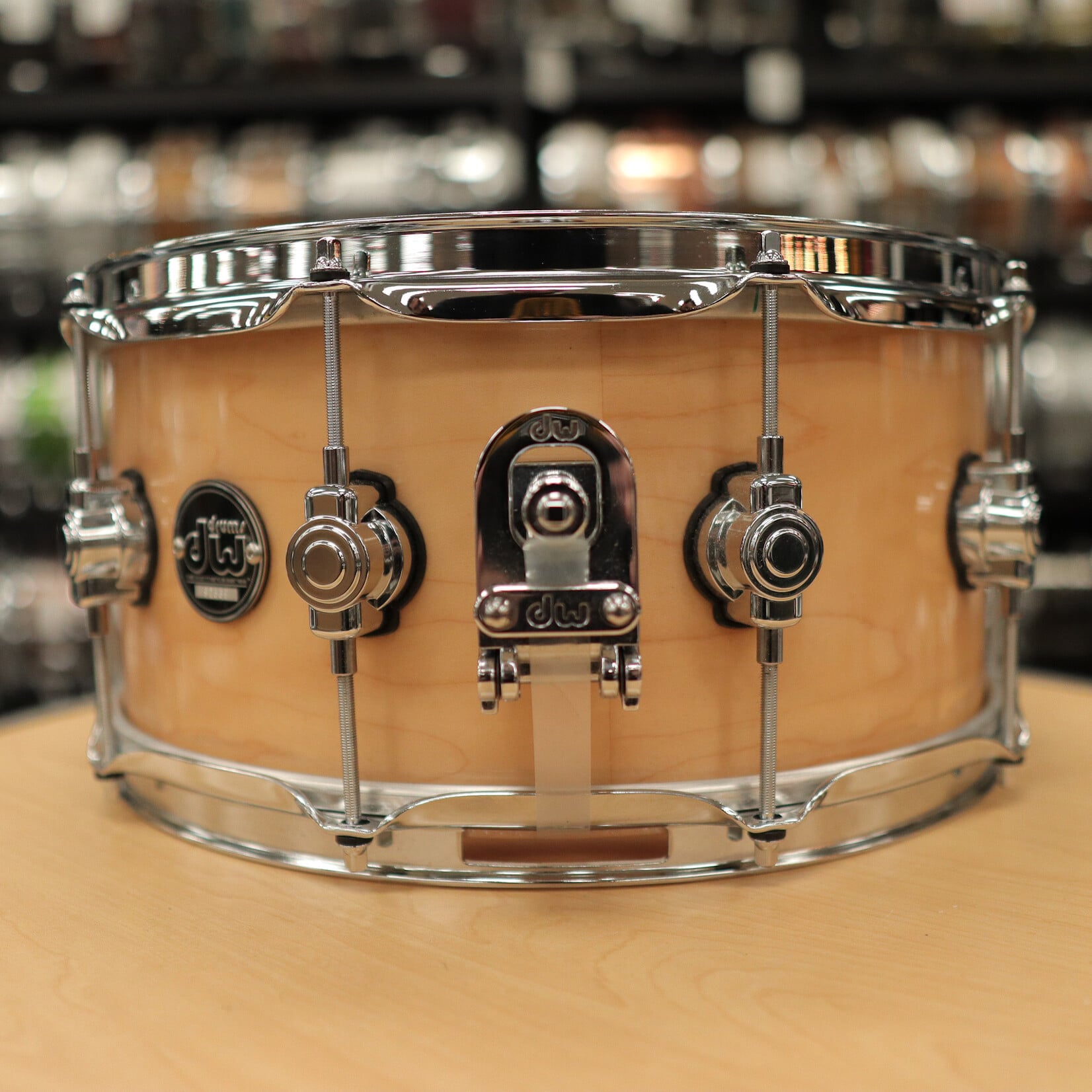 DW Pre-Owned DW Performance Series 6.5x14" Maple Snare Drum (Natural Gloss Lacquer) DPLHM6514SCX300