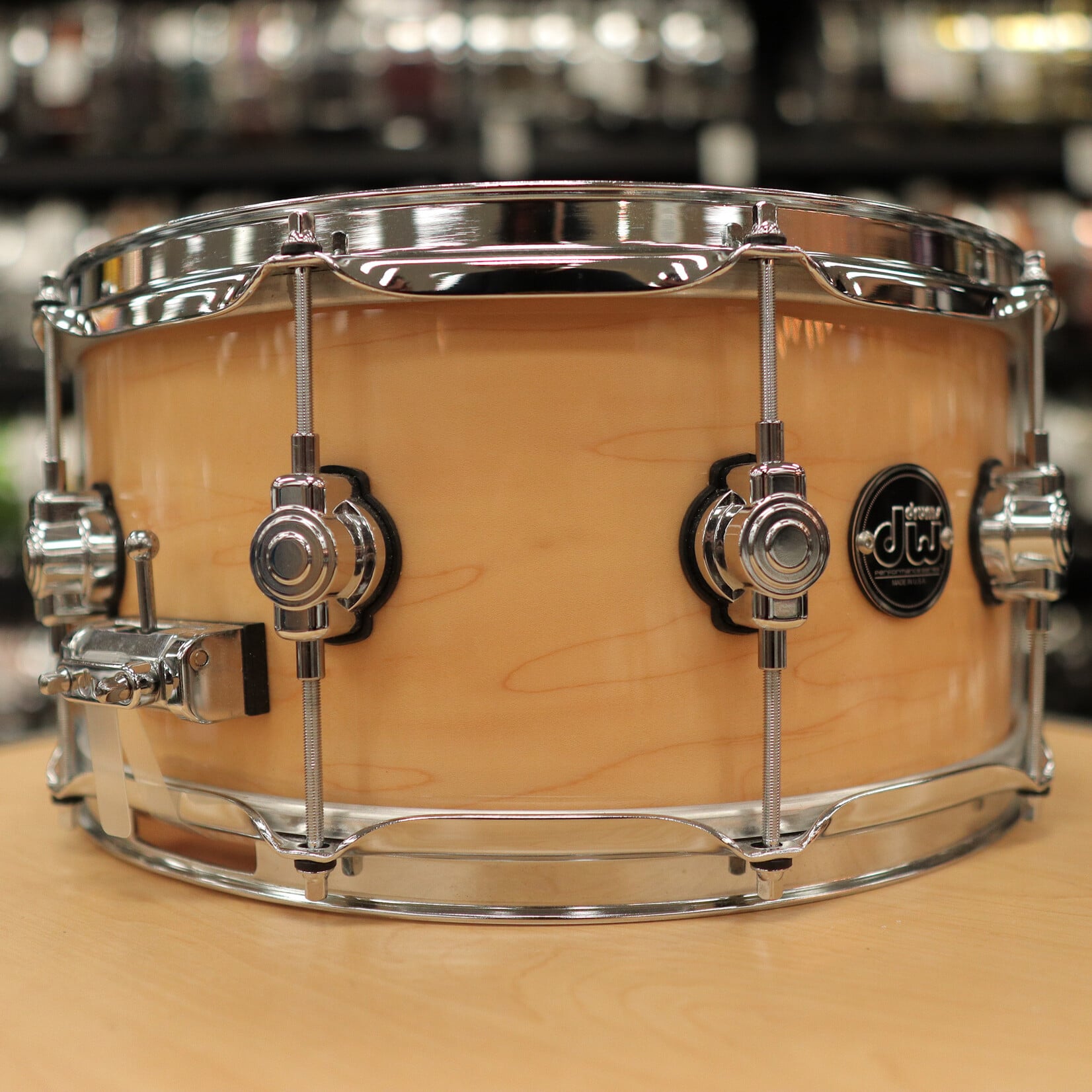 DW Pre-Owned DW Performance Series 6.5x14" Maple Snare Drum (Natural Gloss Lacquer) DPLHM6514SCX300