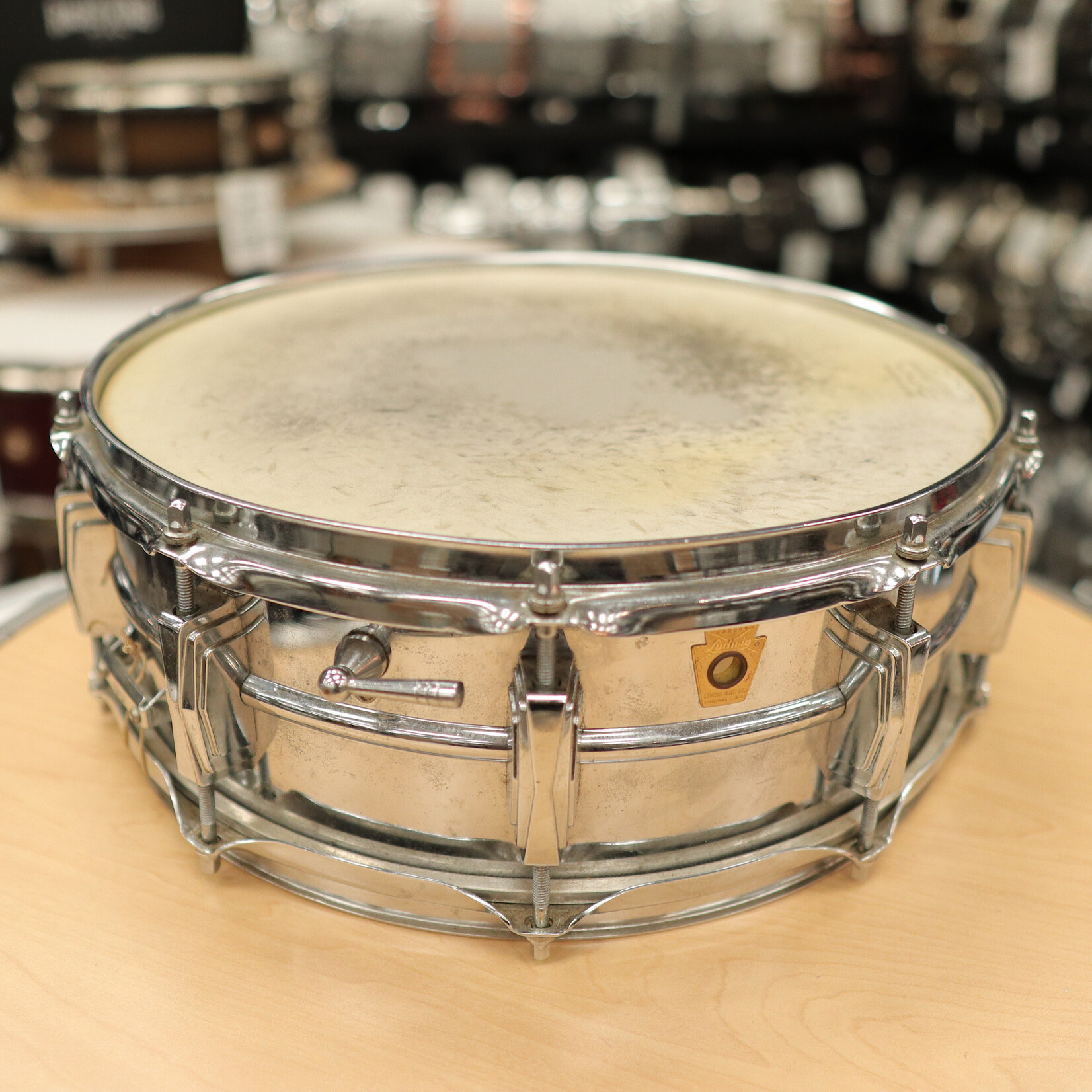 Ludwig Vintage 60s Ludwig 5x14" Supraphonic Snare Drum w/  Case, Brushes, Sticks, Ludwig/Gladstone Pad, & WFL Stand