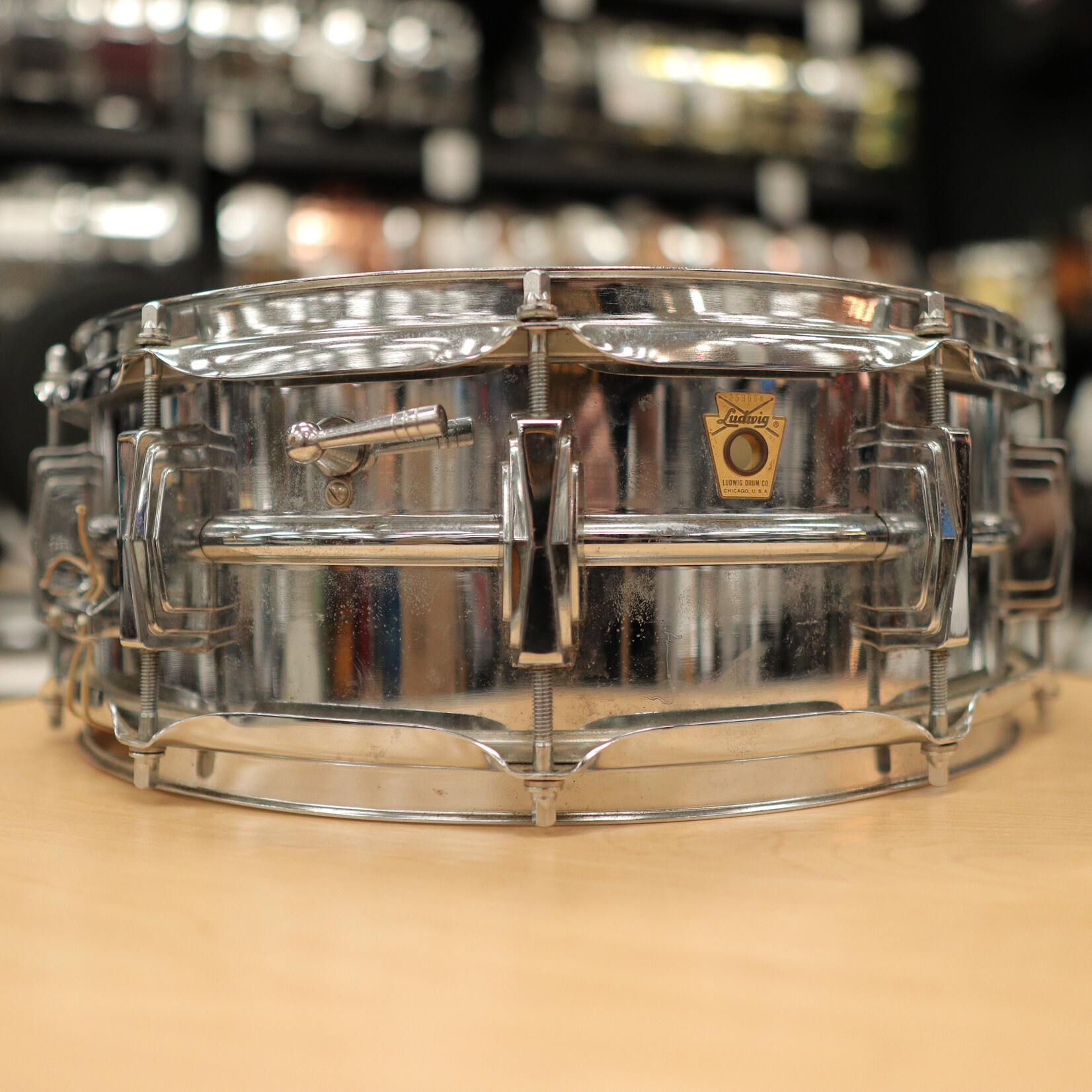 Ludwig Vintage 60s Ludwig 5x14" Supraphonic Snare Drum w/  Case, Brushes, Sticks, Ludwig/Gladstone Pad, & WFL Stand
