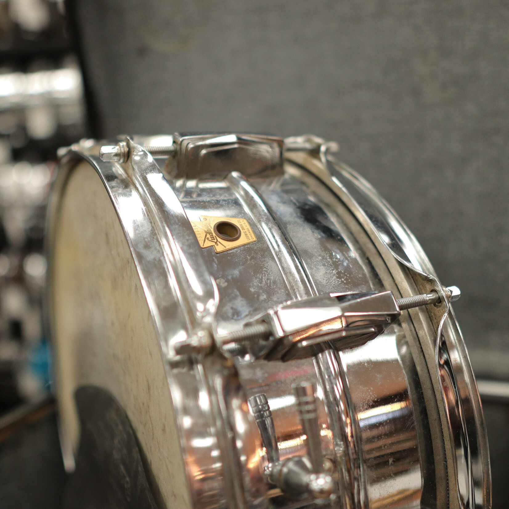 Ludwig Vintage 60s Ludwig 5x14" Supraphonic Snare Drum w/  Case, Brushes, Sticks, Ludwig/Gladstone Pad, & WFL Stand