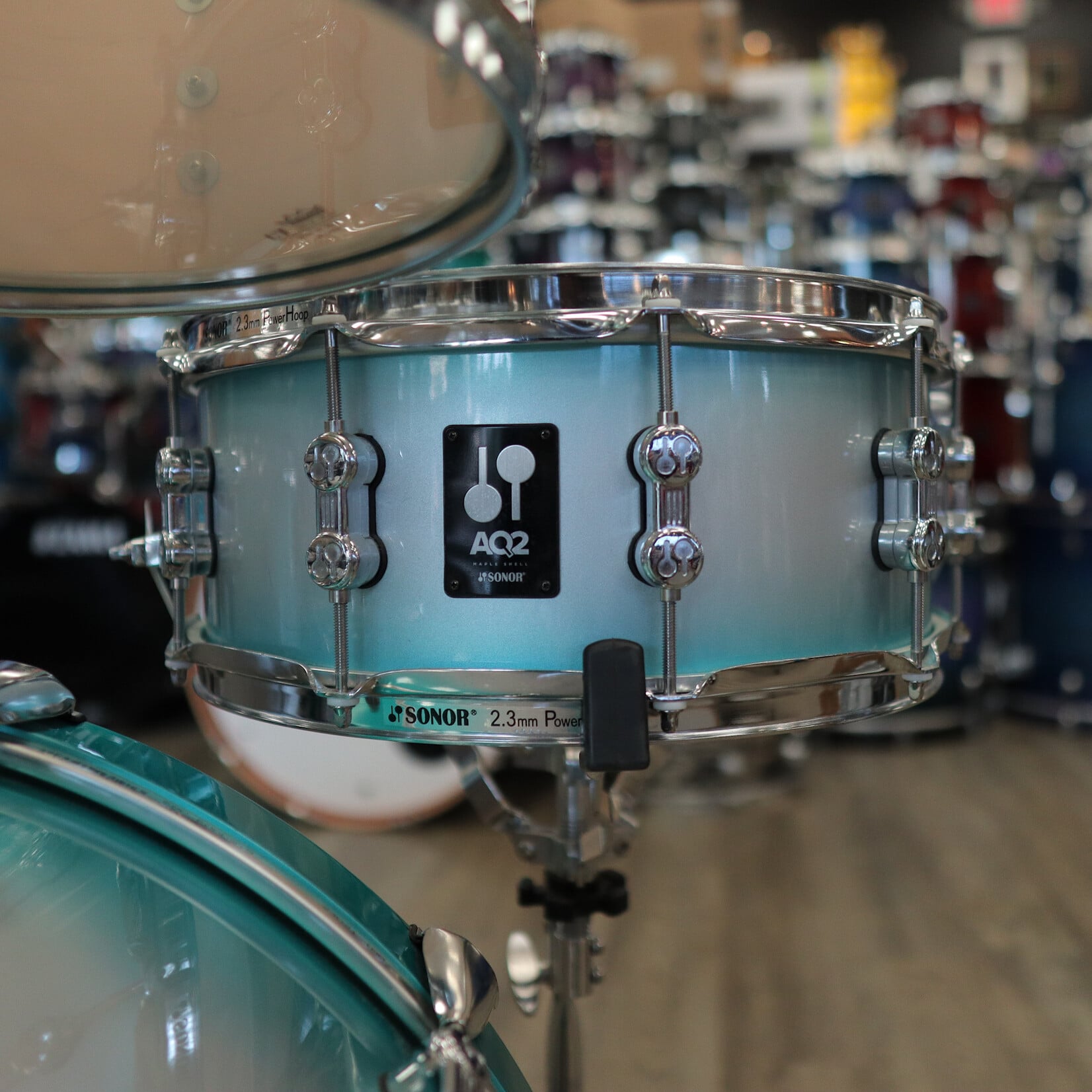 Sonor Pre-Owned Sonor AQ2 5-Piece Shell Pack 10/12/16/22/14sn (Aqua Silver Burst)