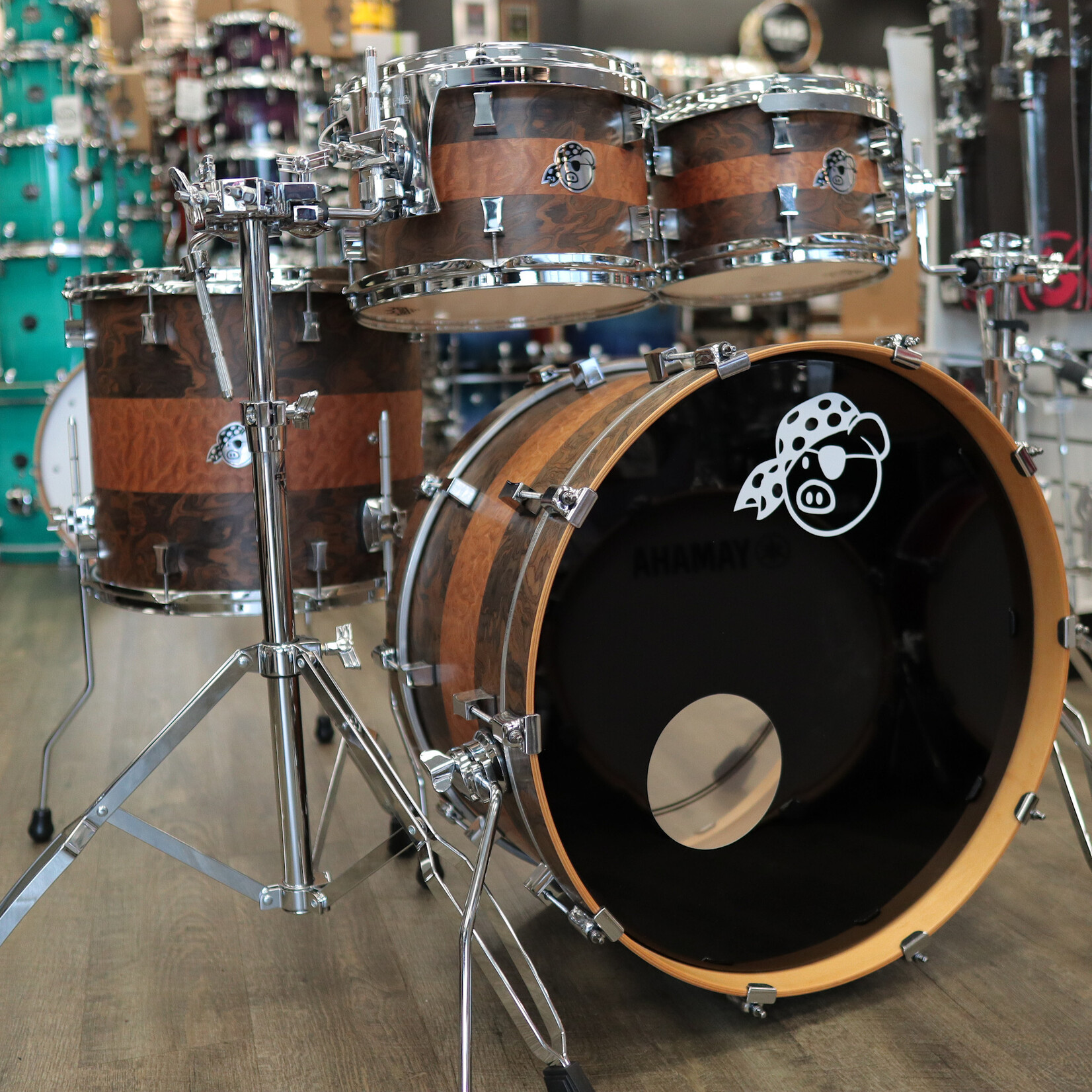 Pork Pie Pre-Owned Pork Pie Tri-Band 4-Piece Maple Shell Pack 10/12/16/22