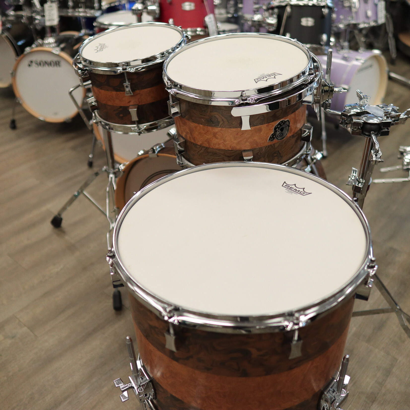 Pork Pie Pre-Owned Pork Pie Tri-Band 4-Piece Maple Shell Pack 10/12/16/22