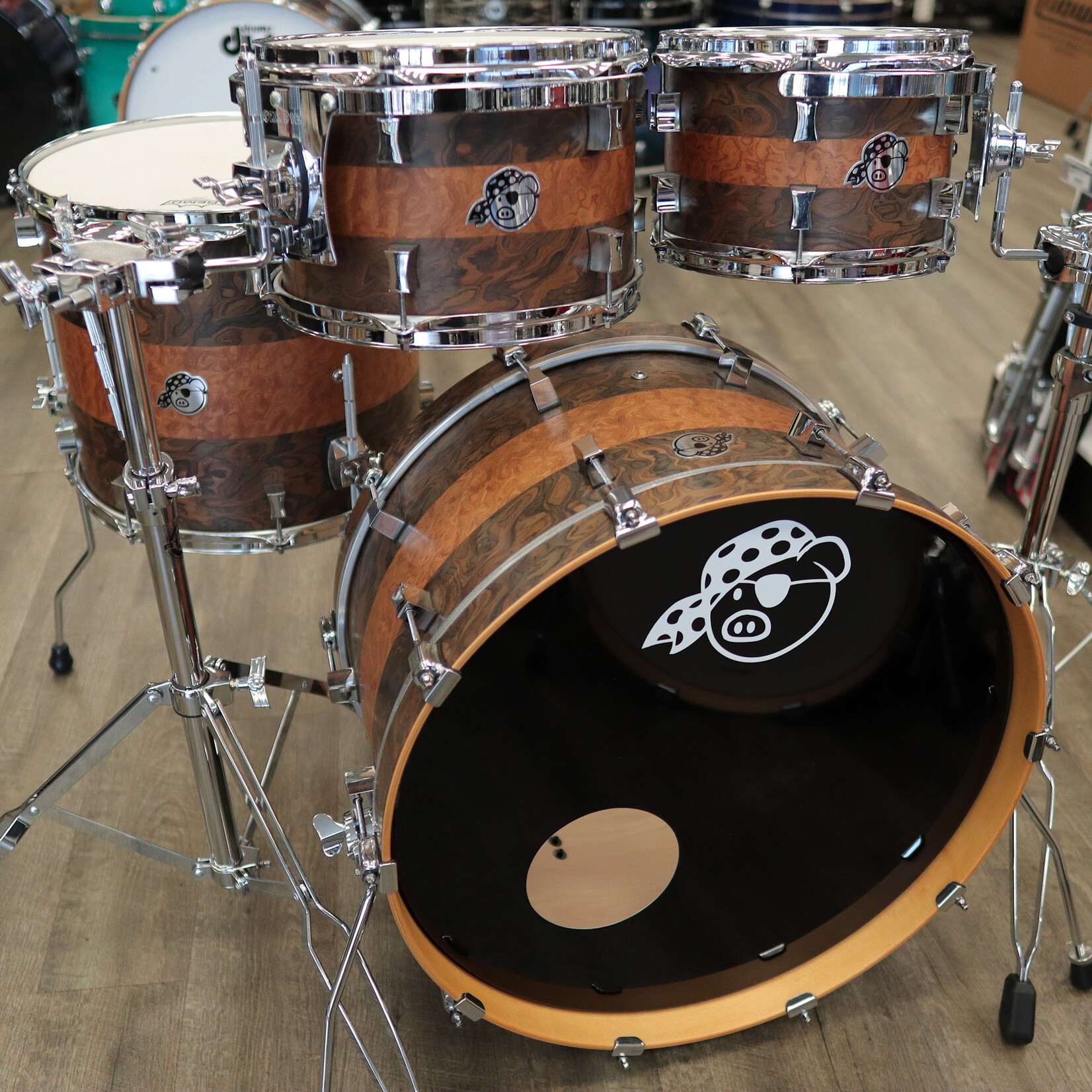 Pork Pie Pre-Owned Pork Pie Tri-Band 4-Piece Maple Shell Pack 10/12/16/22