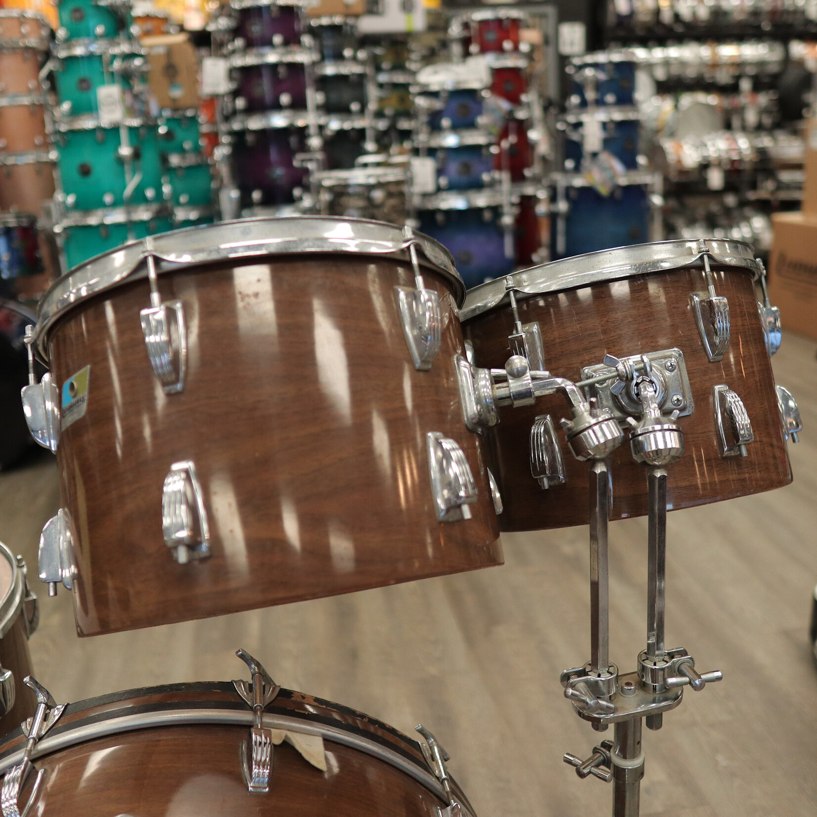 Ludwig Used 70s Ludwig 4Pc Shell Pack 13/14/16/24 (Walnut Cortex)