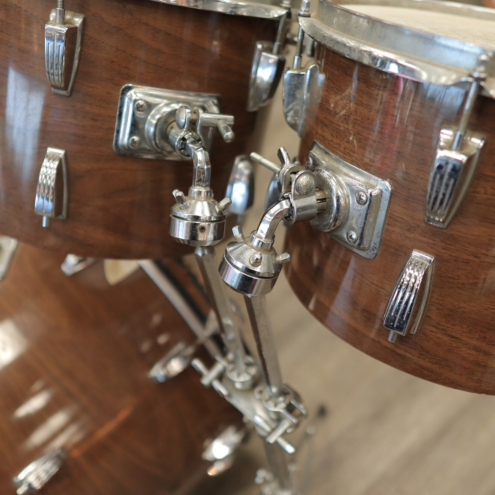 Ludwig Used 70s Ludwig 4Pc Shell Pack 13/14/16/24 (Walnut Cortex)