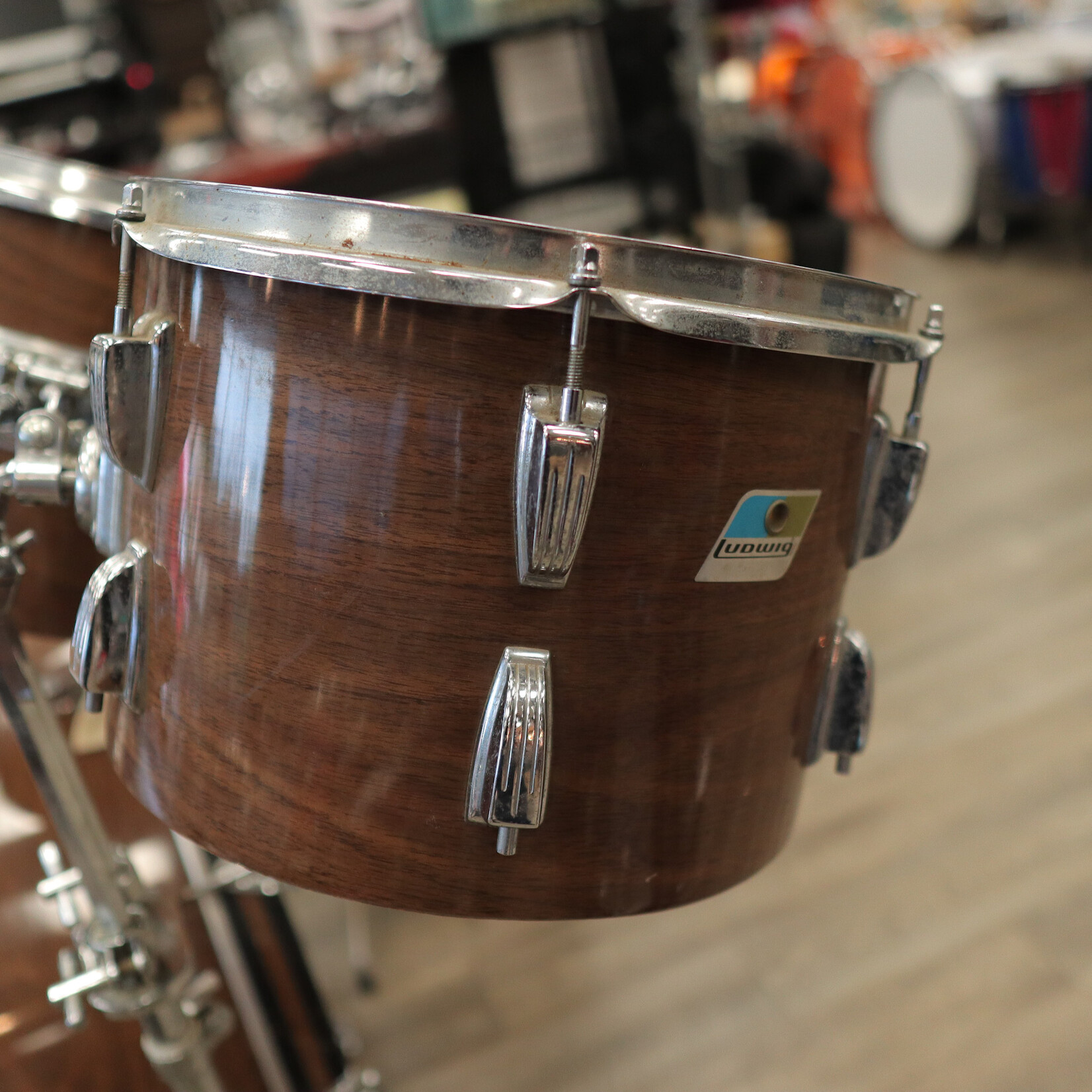 Ludwig Used 70s Ludwig 4Pc Shell Pack 13/14/16/24 (Walnut Cortex)