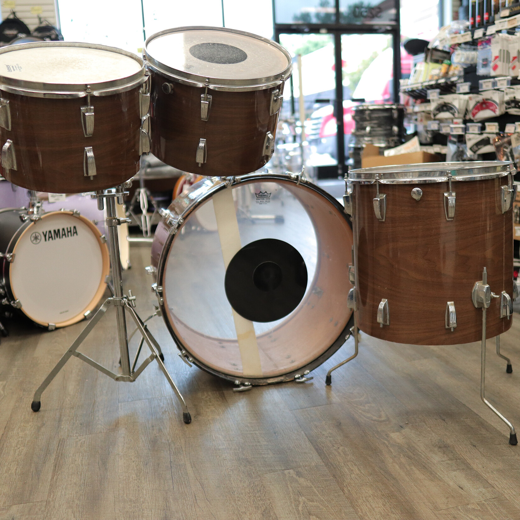 Ludwig Used 70s Ludwig 4Pc Shell Pack 13/14/16/24 (Walnut Cortex)