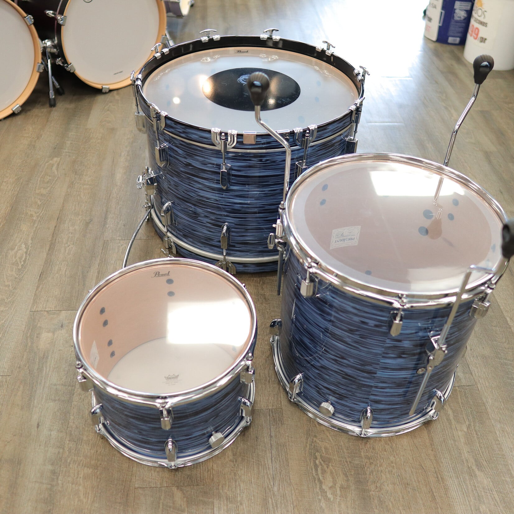 Pearl Pre-Owned Pearl President Series 3-PC Shell Pack 13/16/22 (Ocean Ripple)