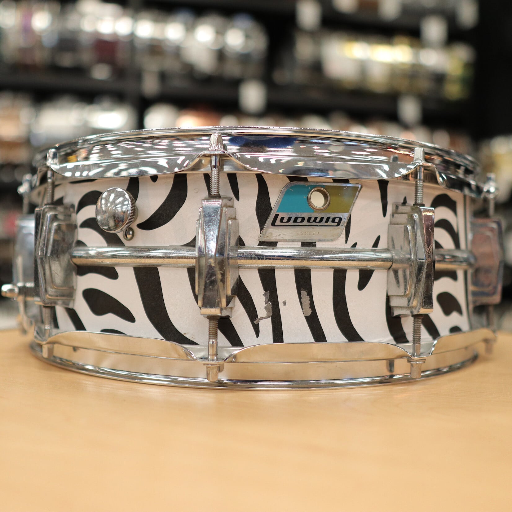 Ludwig Early 70s Ludwig 5x14" Supraphonic Snare Drum LM400 (Zebra Print Wrap)