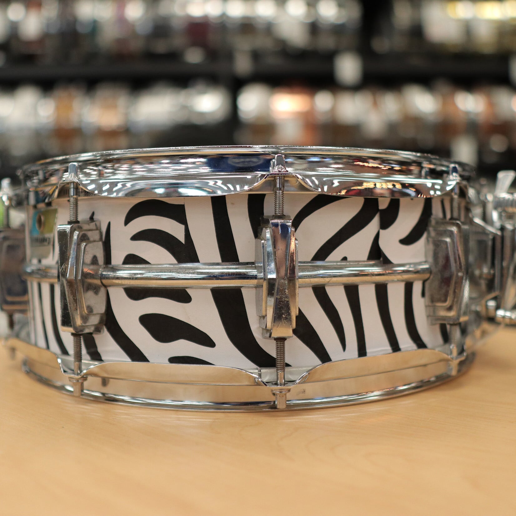 Ludwig Early 70s Ludwig 5x14" Supraphonic Snare Drum LM400 (Zebra Print Wrap)