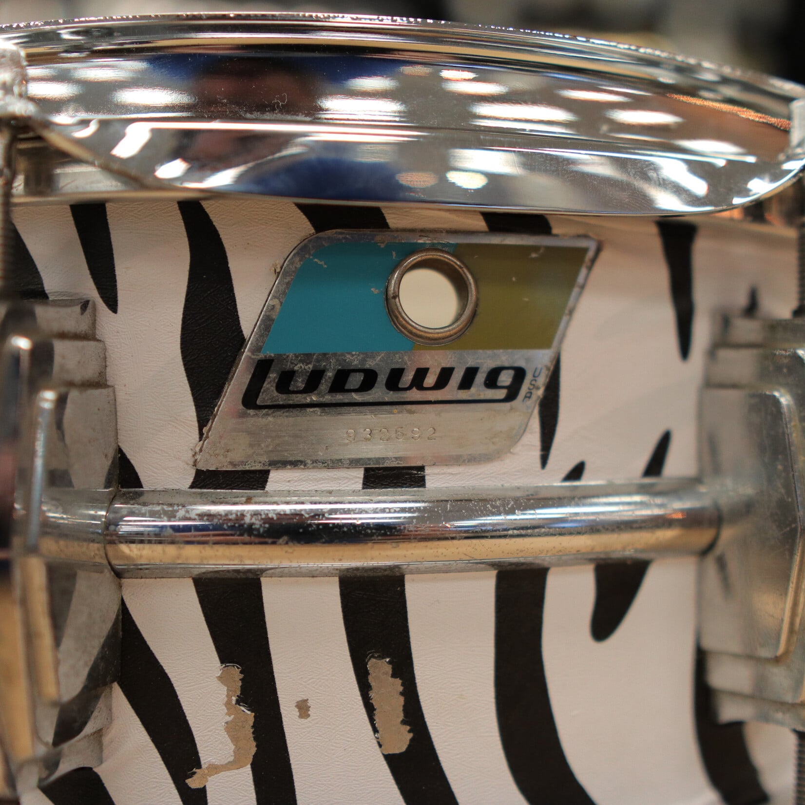 Ludwig Early 70s Ludwig 5x14" Supraphonic Snare Drum LM400 (Zebra Print Wrap)