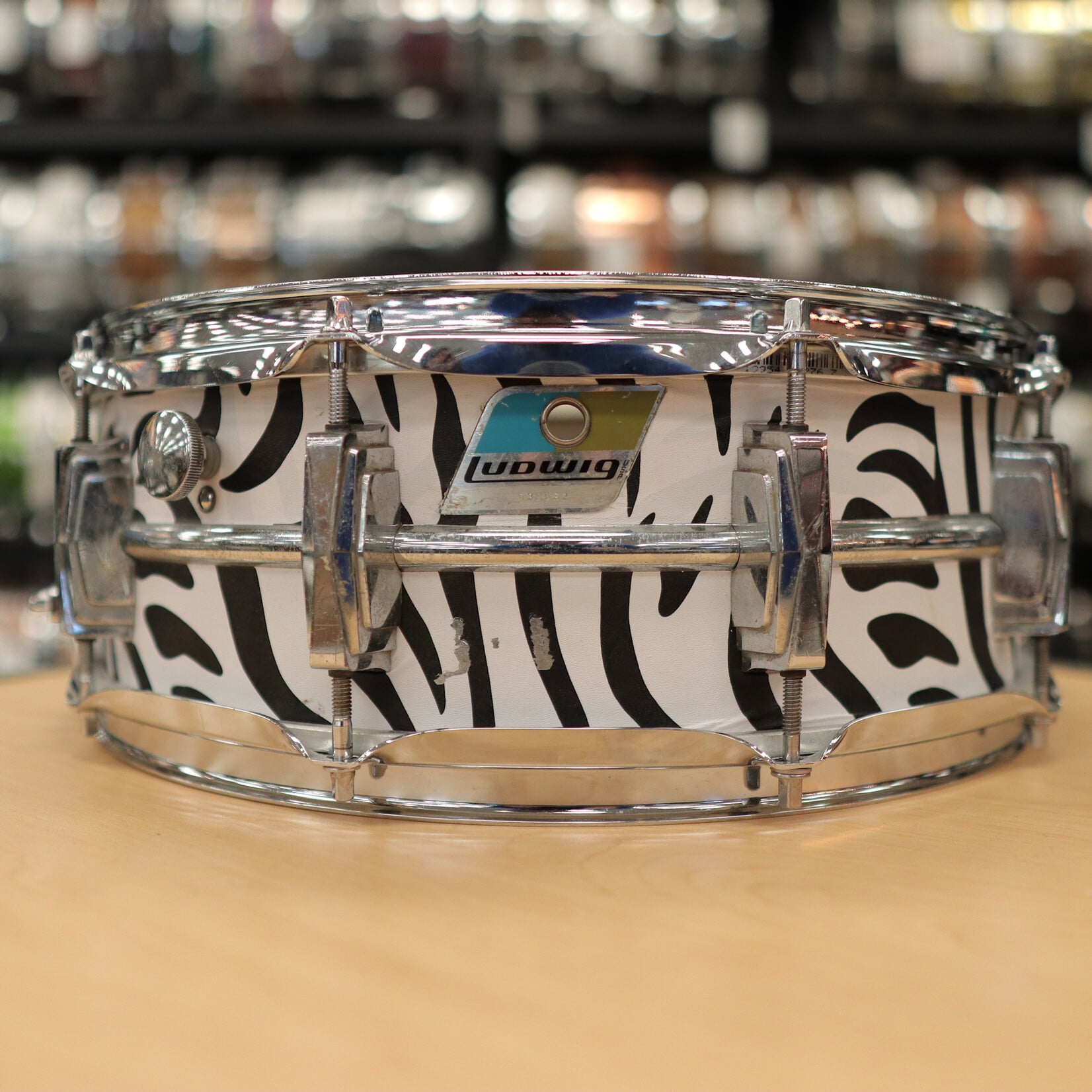 Ludwig Early 70s Ludwig 5x14" Supraphonic Snare Drum LM400 (Zebra Print Wrap)