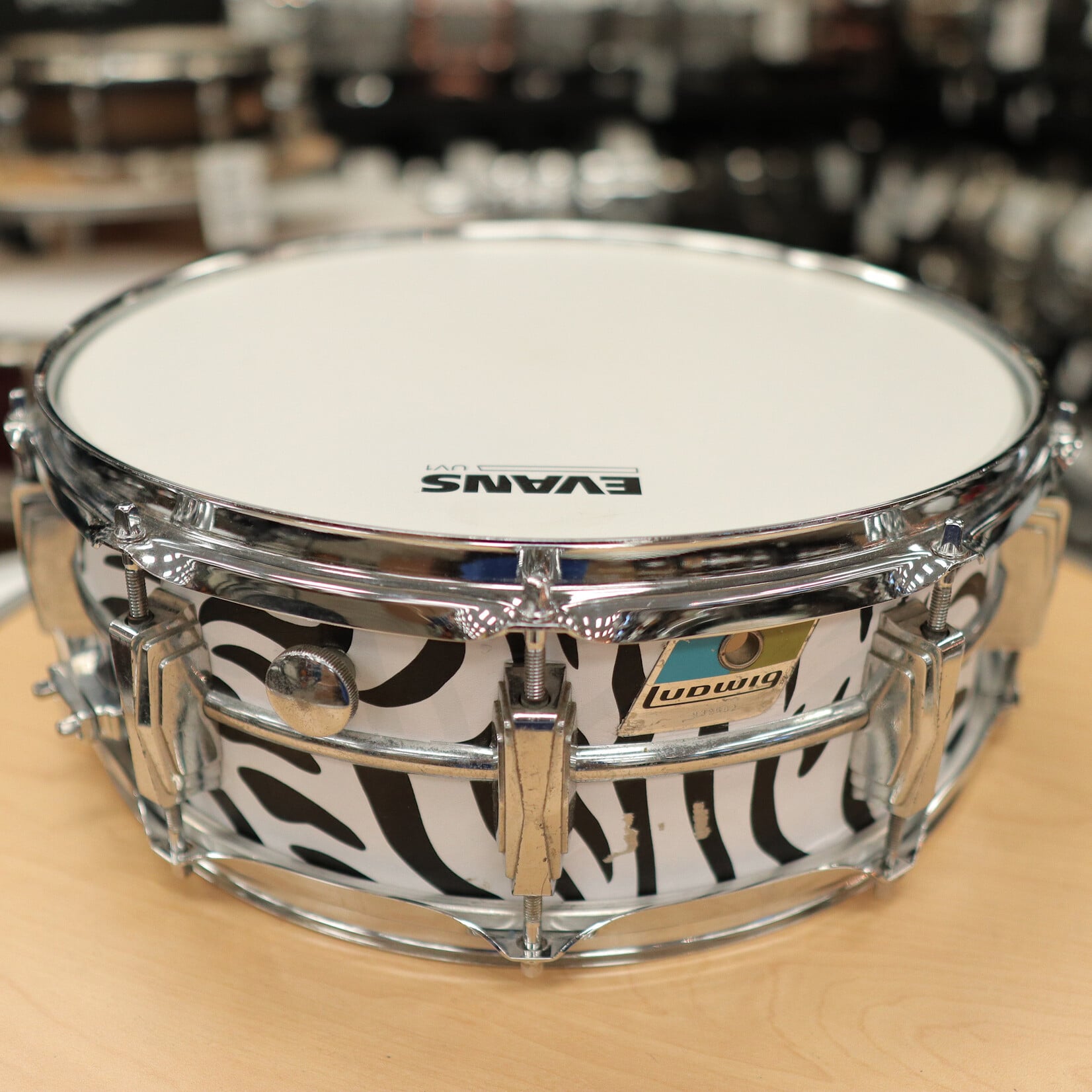 Ludwig Early 70s Ludwig 5x14" Supraphonic Snare Drum LM400 (Zebra Print Wrap)