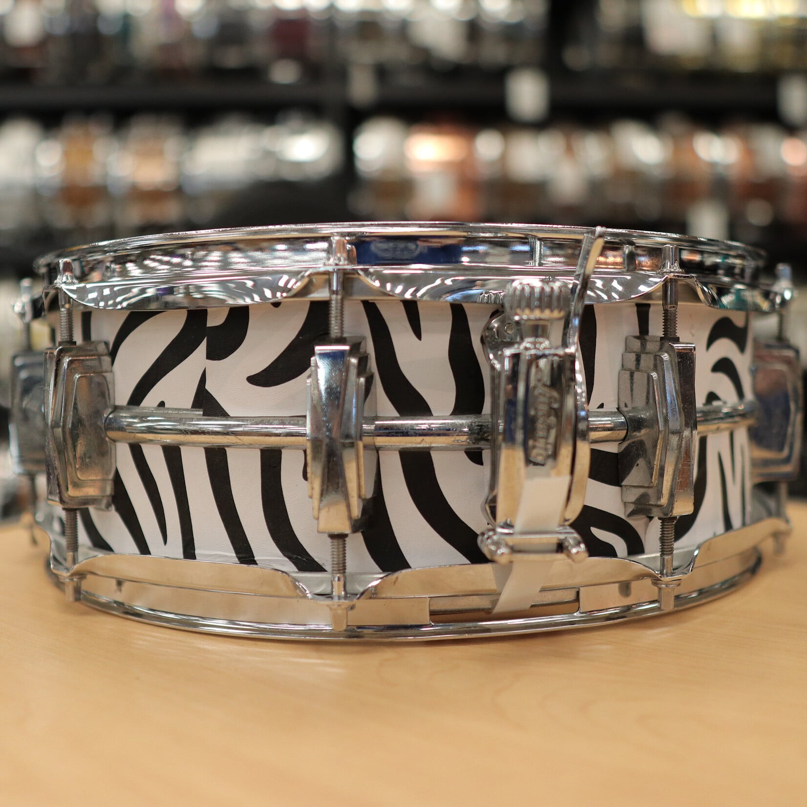 Ludwig Early 70s Ludwig 5x14" Supraphonic Snare Drum LM400 (Zebra Print Wrap)