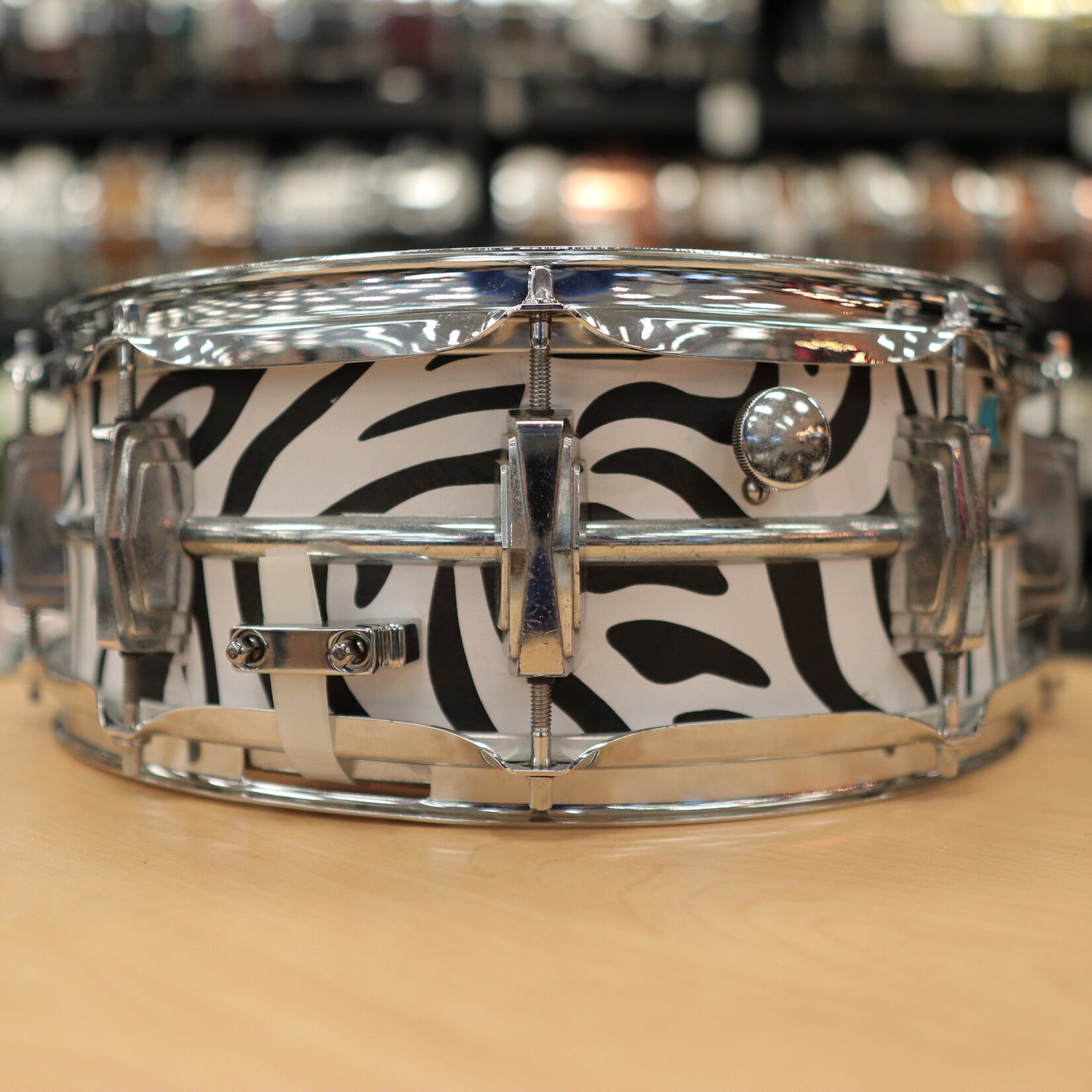 Ludwig Early 70s Ludwig 5x14" Supraphonic Snare Drum LM400 (Zebra Print Wrap)