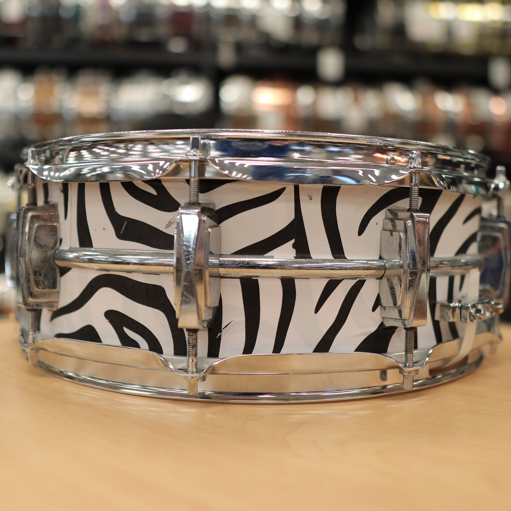 Ludwig Early 70s Ludwig 5x14" Supraphonic Snare Drum LM400 (Zebra Print Wrap)