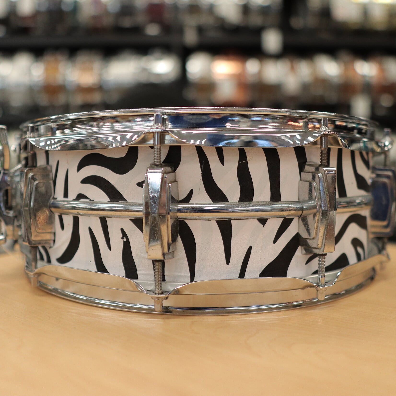 Ludwig Early 70s Ludwig 5x14" Supraphonic Snare Drum LM400 (Zebra Print Wrap)