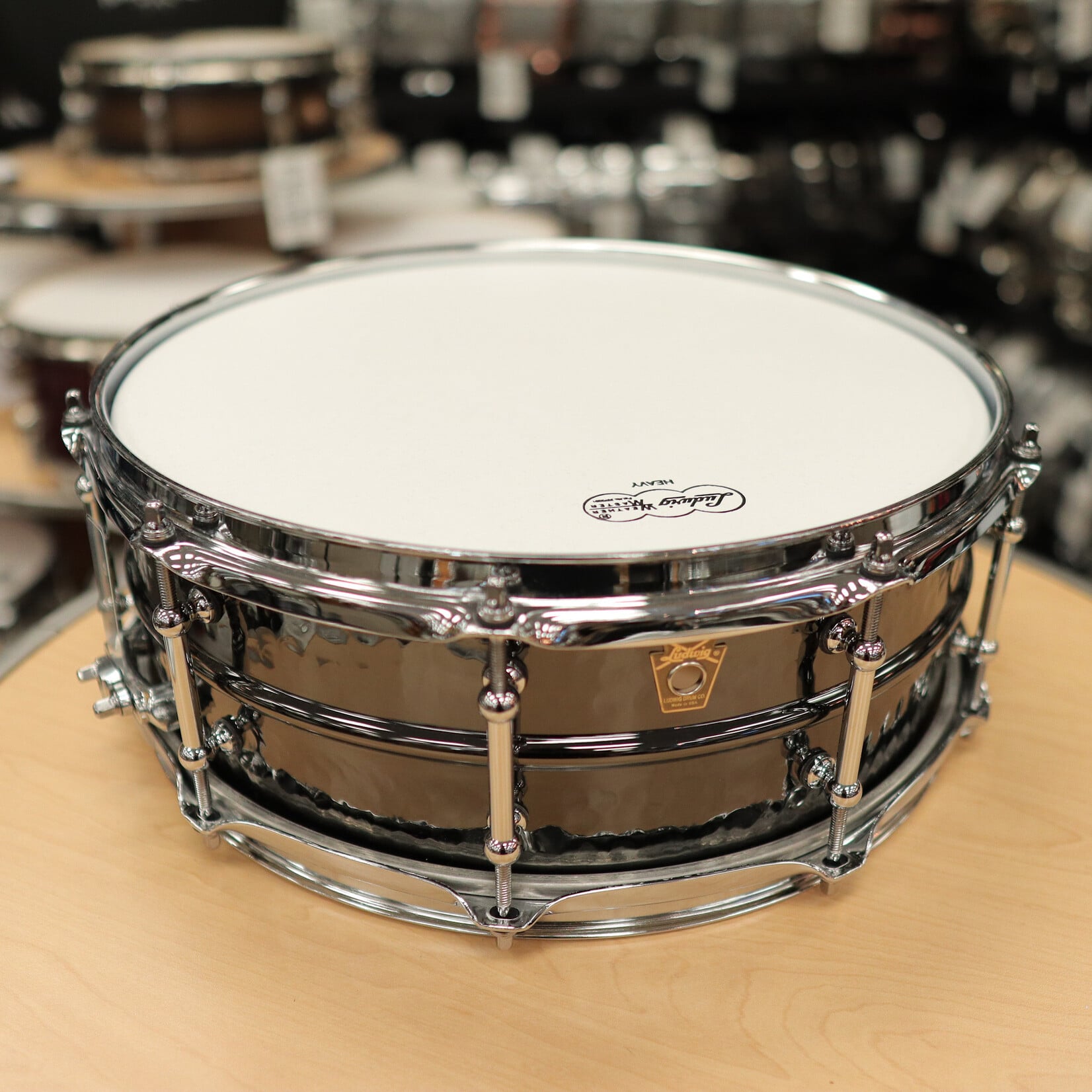 Ludwig Ludwig 5x14" Hammered Black Beauty Snare Drum with Tube Lugs (B-Stock) LB416KTB