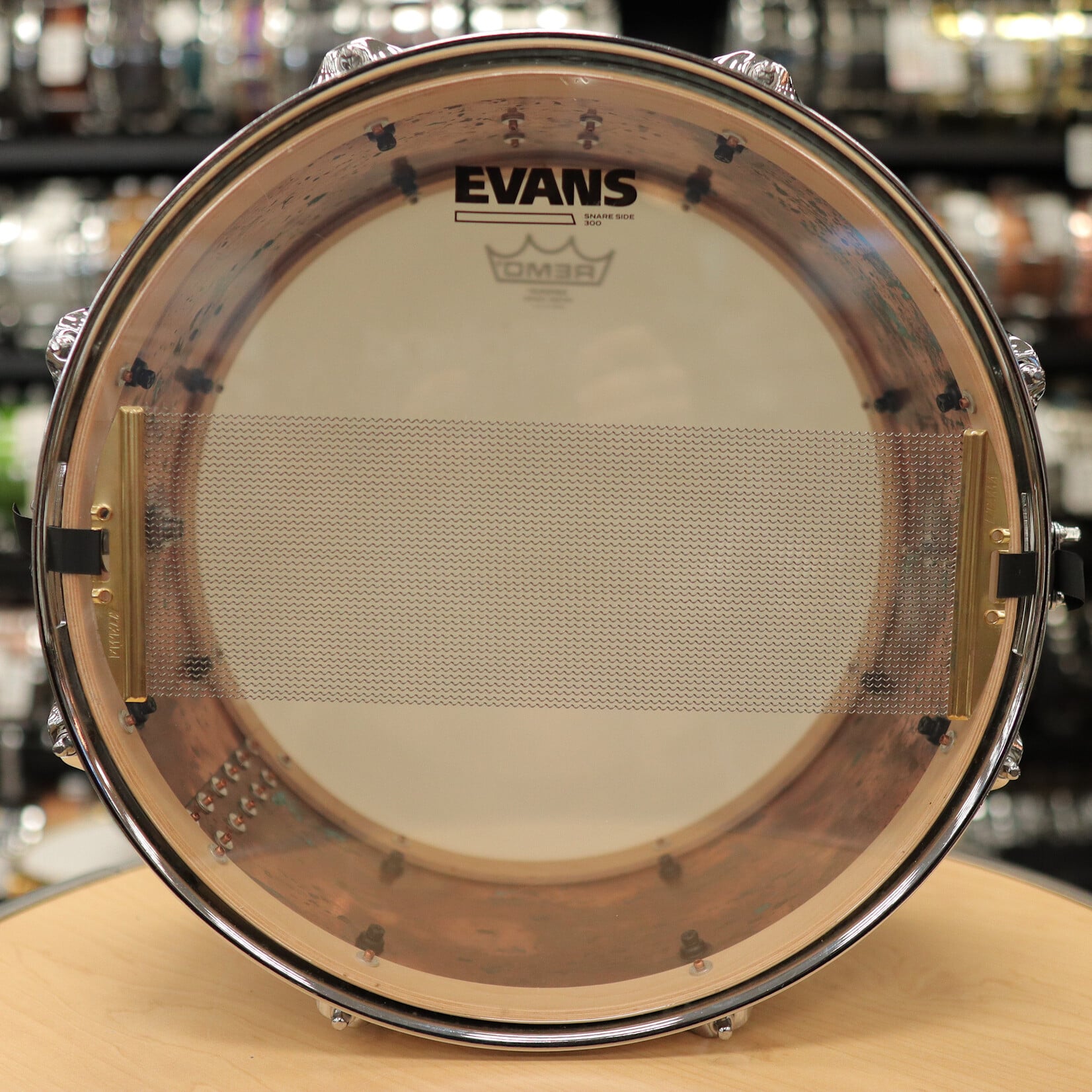 Offbeat Drum Co. Pre-Owned Offbeat Drum Co. 6.5x14" Copper Snare Drum w/ Maple Edges