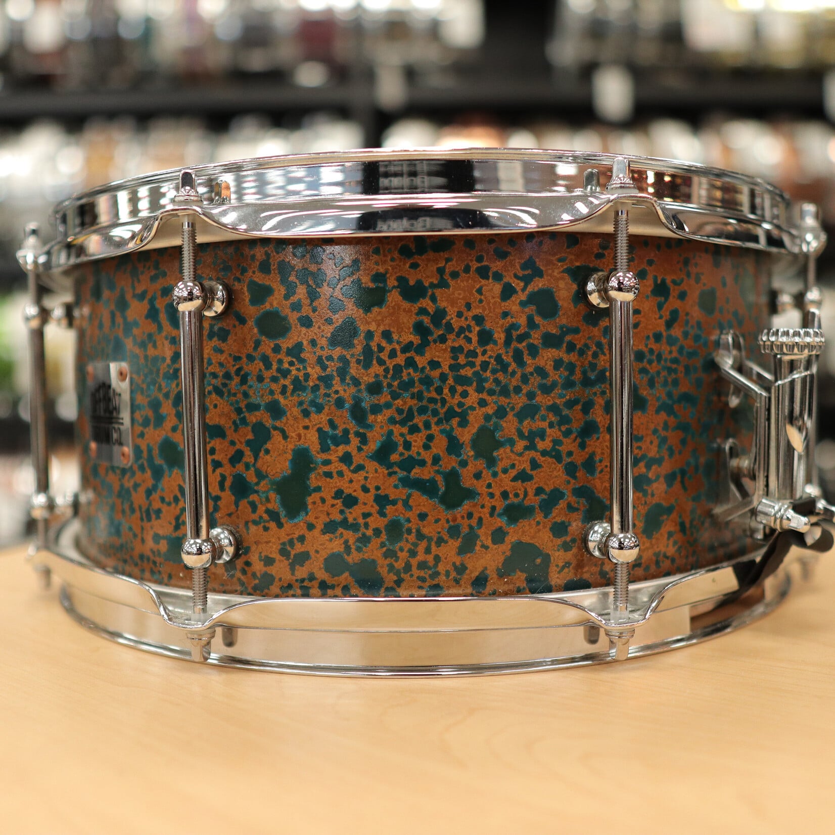 Offbeat Drum Co. Pre-Owned Offbeat Drum Co. 6.5x14" Copper Snare Drum w/ Maple Edges