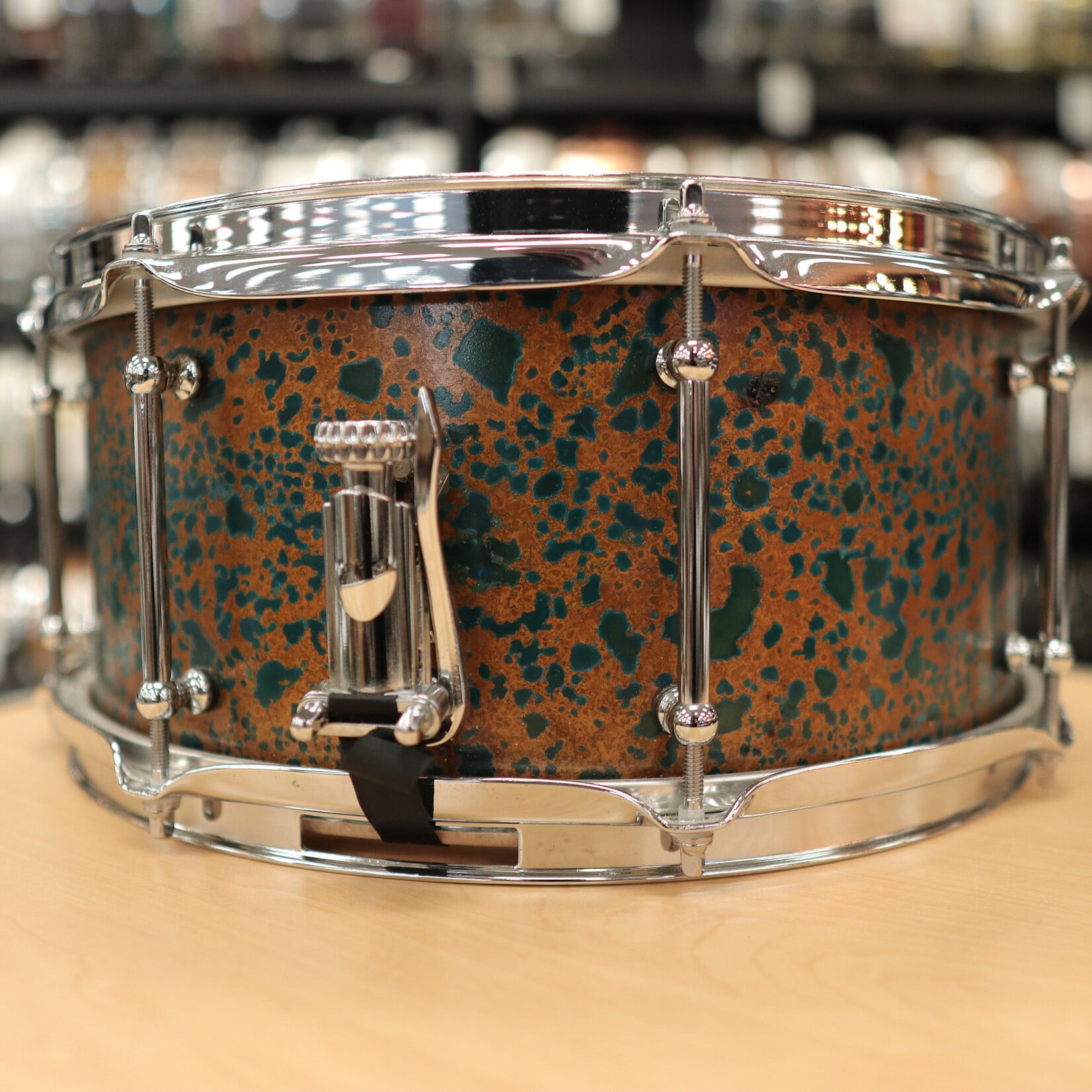 Offbeat Drum Co. Pre-Owned Offbeat Drum Co. 6.5x14" Copper Snare Drum w/ Maple Edges
