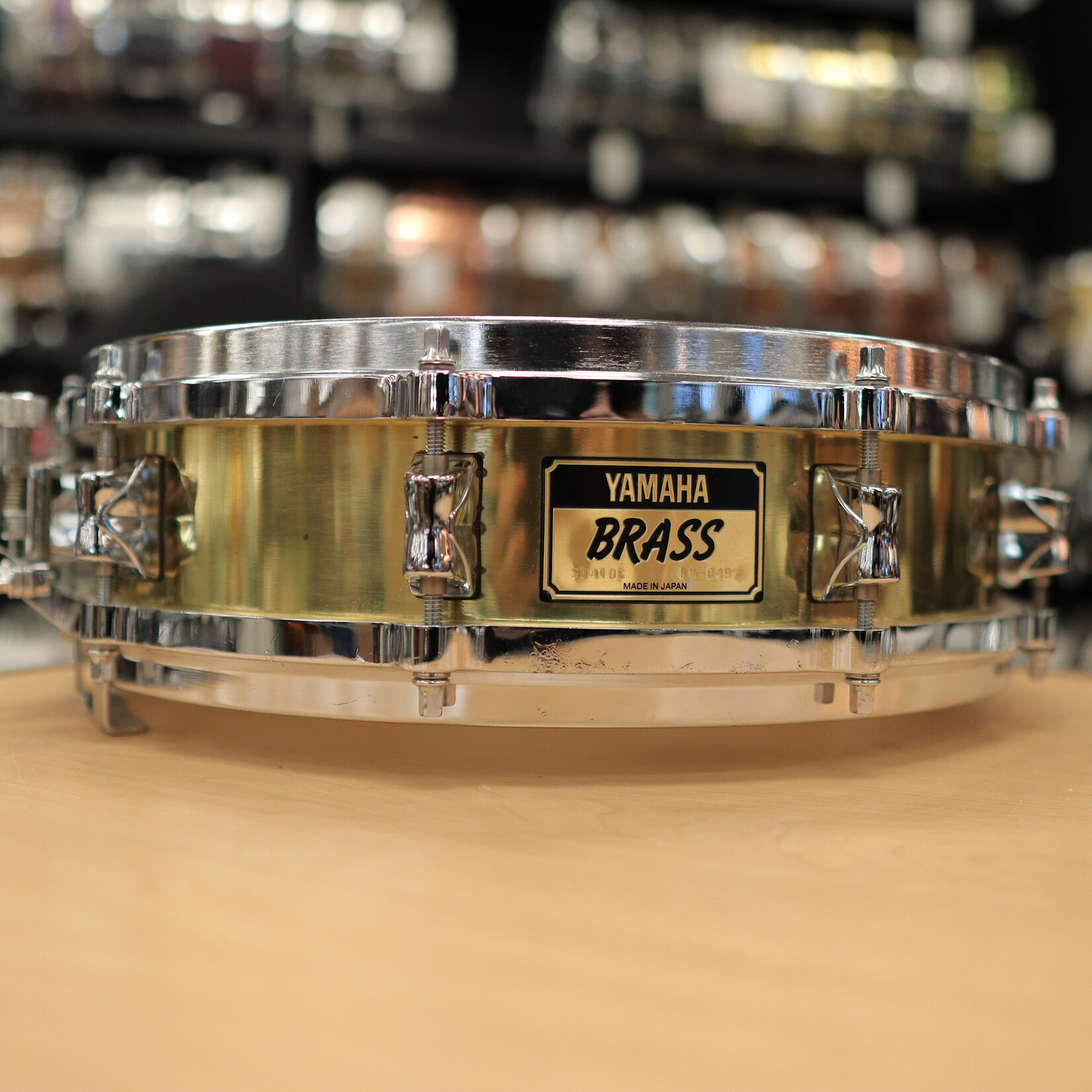 YAMAHA 90s Yamaha 3.5x14" Brass Piccolo Snare Drum w/ Die-Cast Hoops SD-4103