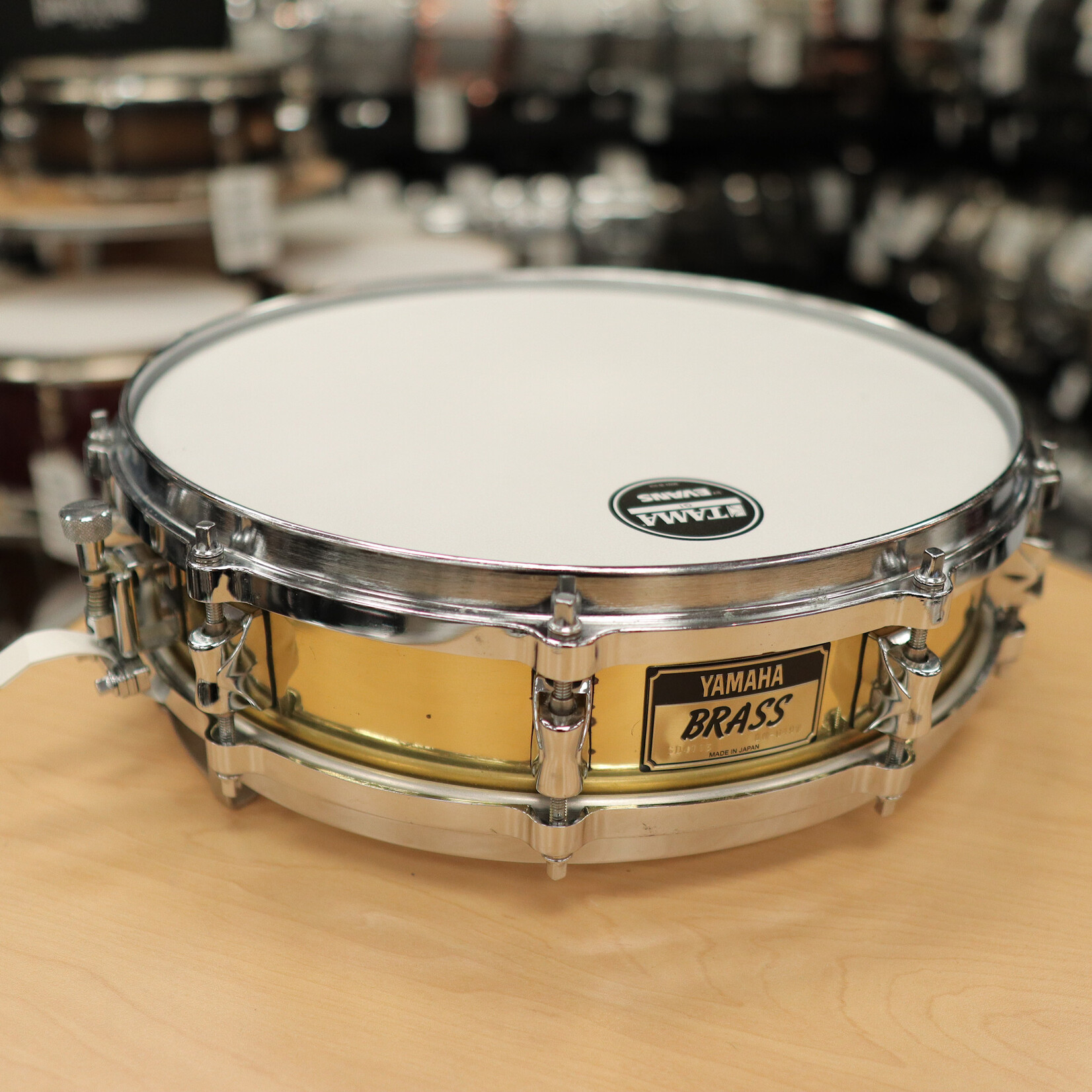 YAMAHA 90s Yamaha 3.5x14" Brass Piccolo Snare Drum w/ Die-Cast Hoops SD-4103