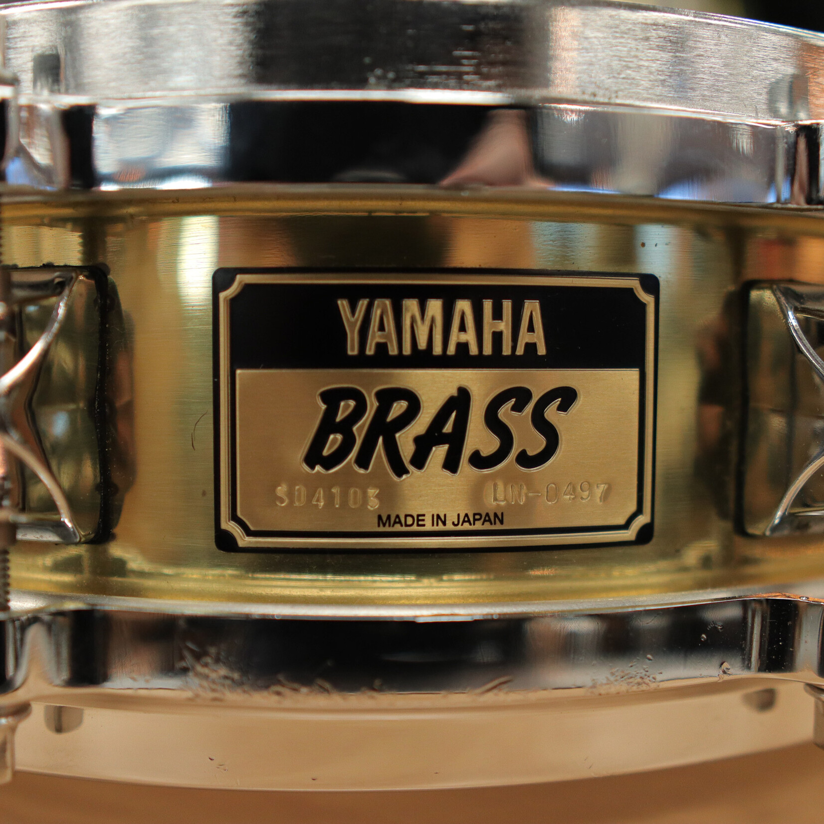 YAMAHA 90s Yamaha 3.5x14" Brass Piccolo Snare Drum w/ Die-Cast Hoops SD-4103