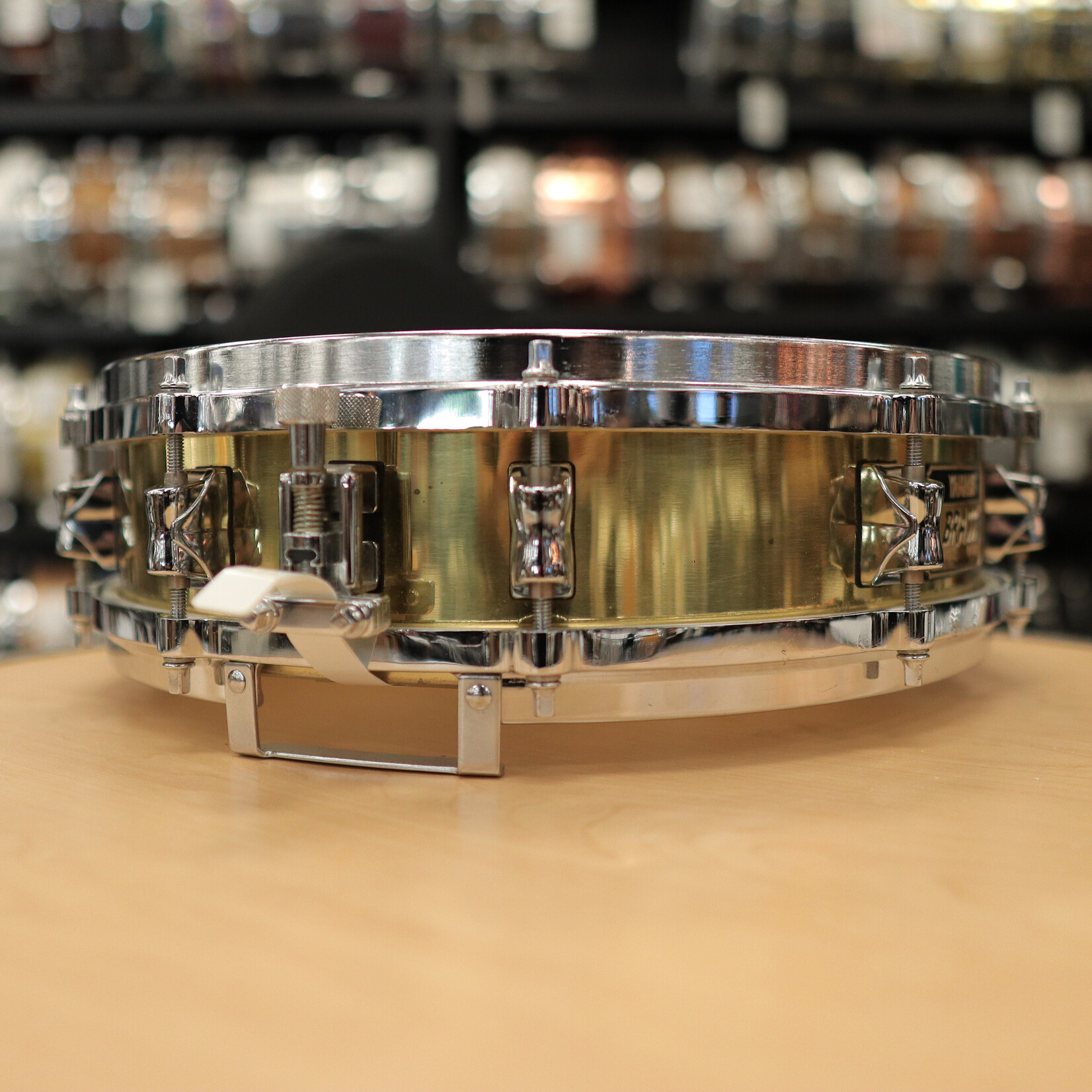 YAMAHA 90s Yamaha 3.5x14" Brass Piccolo Snare Drum w/ Die-Cast Hoops SD-4103